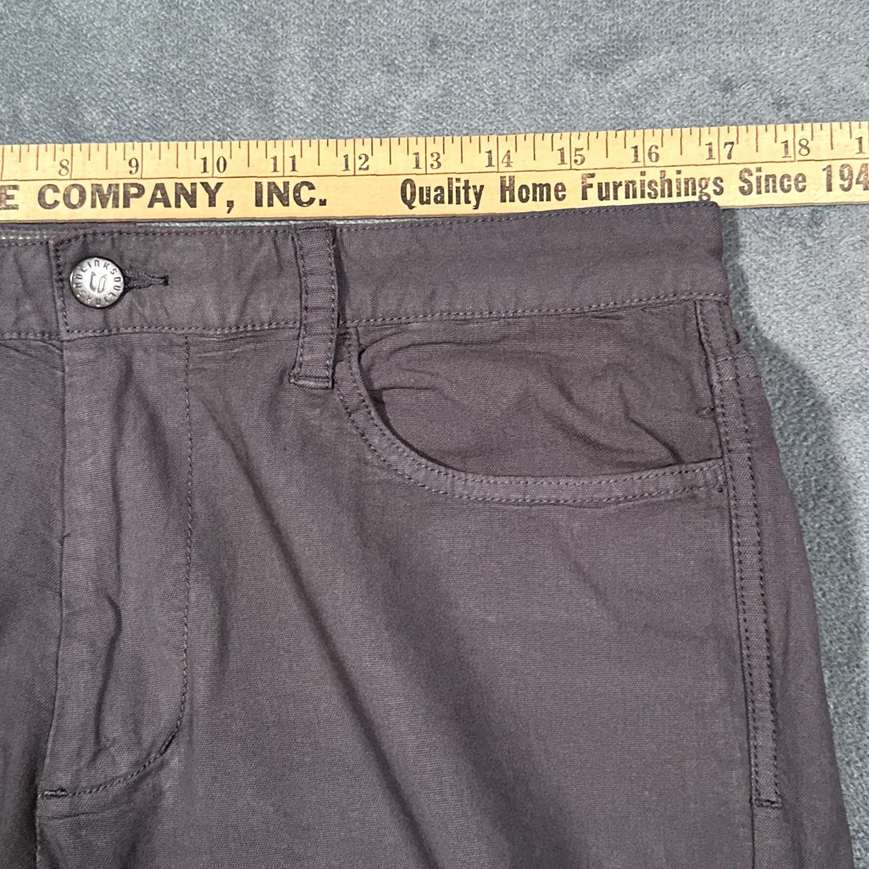 Vintage Linksoul Golf Pants Mens 34x31 Gray Bamboo Stretch 5-Pocket Chino Regular Fit Size US 34 / EU 50 - 7 Thumbnail