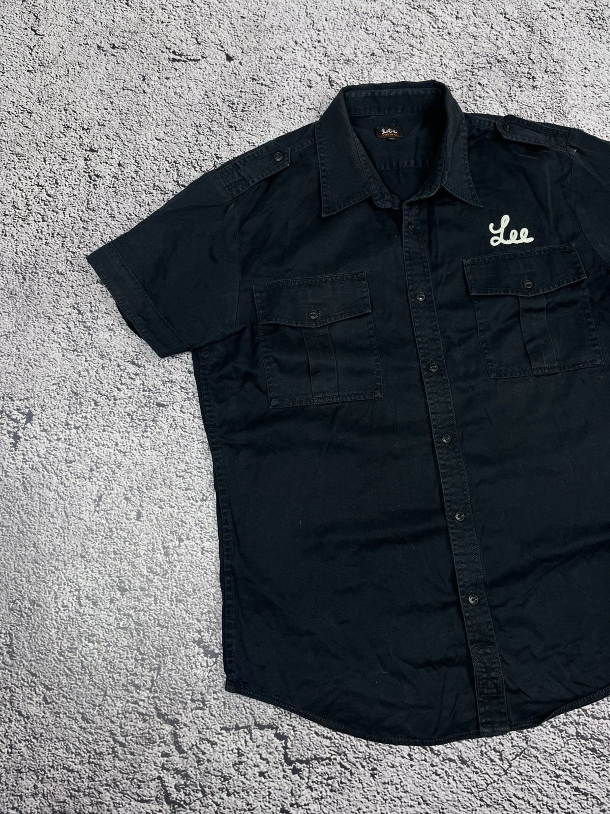 Lee Vintage 90s Lee Faded Kansas City Missouri Logo Faded Shirt Size US XL / EU 56 / 4 - 3 Thumbnail