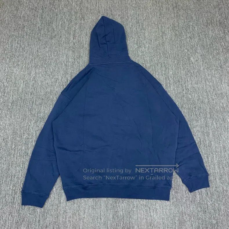 Balenciaga Balenciaga Blue Embroidered Small Logo Hooded Sweatshirt Size US L / EU 52-54 / 3 - 2 Thumbnail