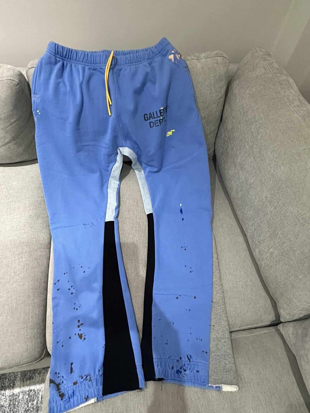 Gallery Dept. Gallery Department GD Logo Flare Sweatpants Royal Blue Size US 39 - 6 Thumbnail