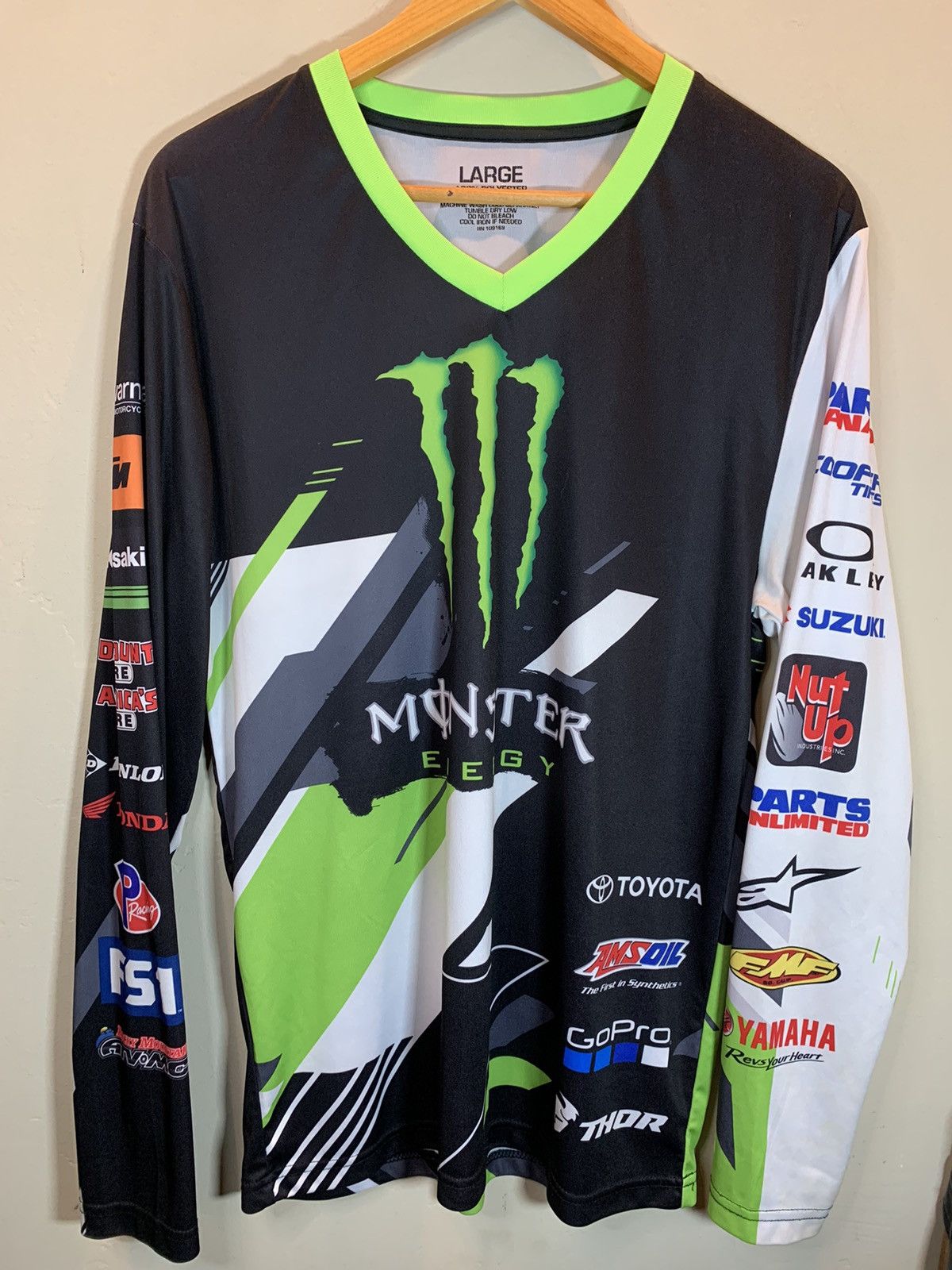 Alpinestars × Honda × Oakley *RARE* Monster Energy Supercross Moto Long Sleeve Jersey - L Size US L / EU 52-54 / 3 - 1 Thumbnail