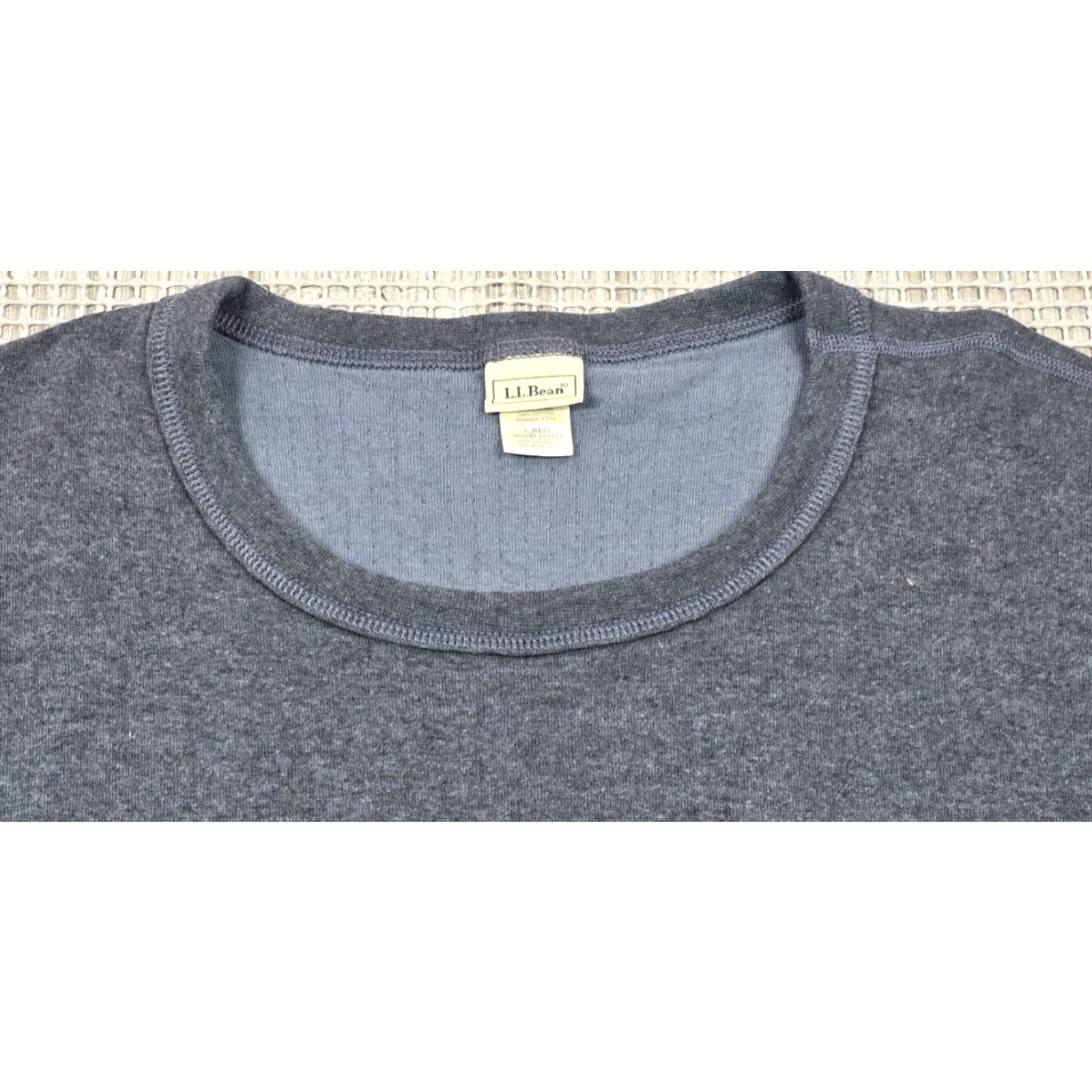 Vintage LL Bean Double Layer Long Sleeve Shirt Wool Blend Crew Neck Blue Mens L Reg Size US L / EU 52-54 / 3 - 5 Thumbnail