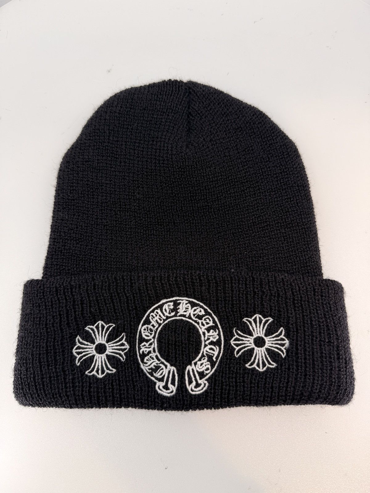 Chrome Hearts Chrome Hearts Horse Shoe Wool Beanie Black Size ONE SIZE - 1 Thumbnail