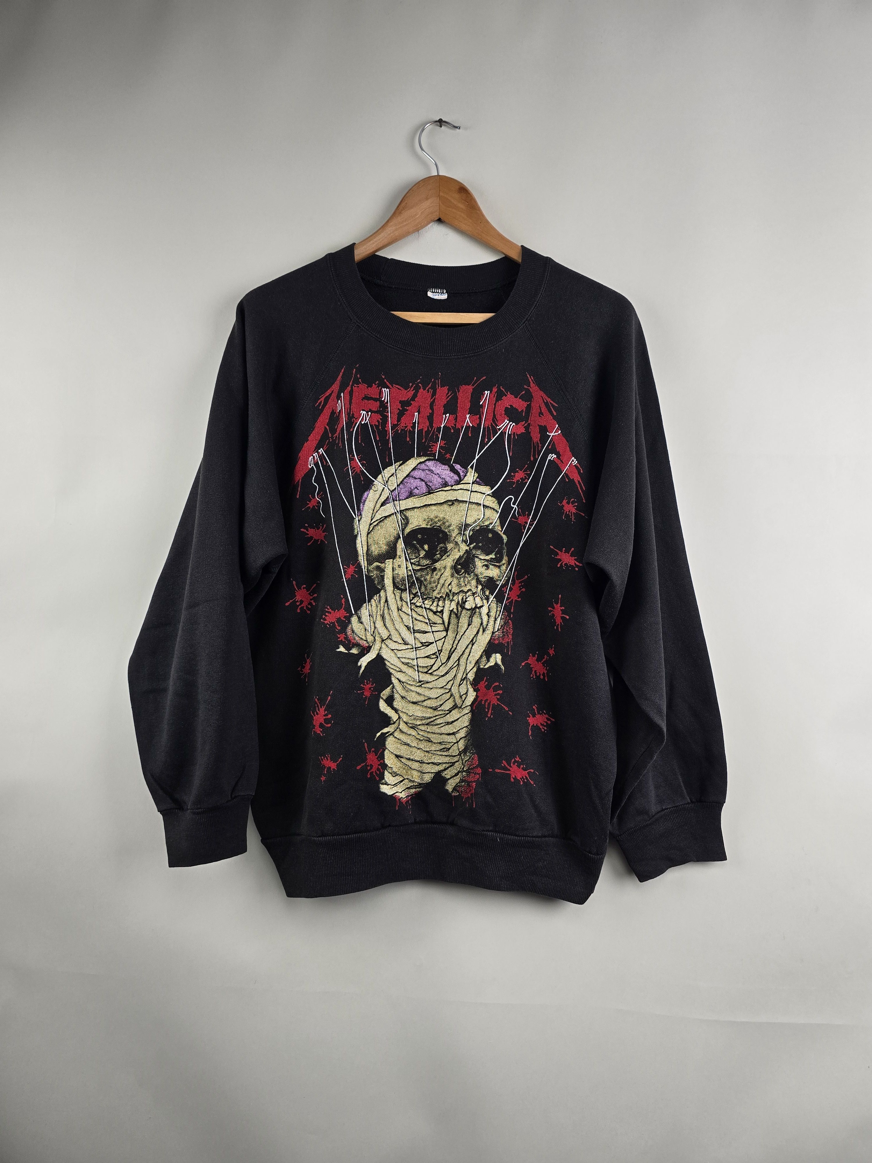 Band Tees × Metallica × Vintage 80s Metallica One Pushead Crew neck L 22" 26" Size US L / EU 52-54 / 3 - 3 Thumbnail