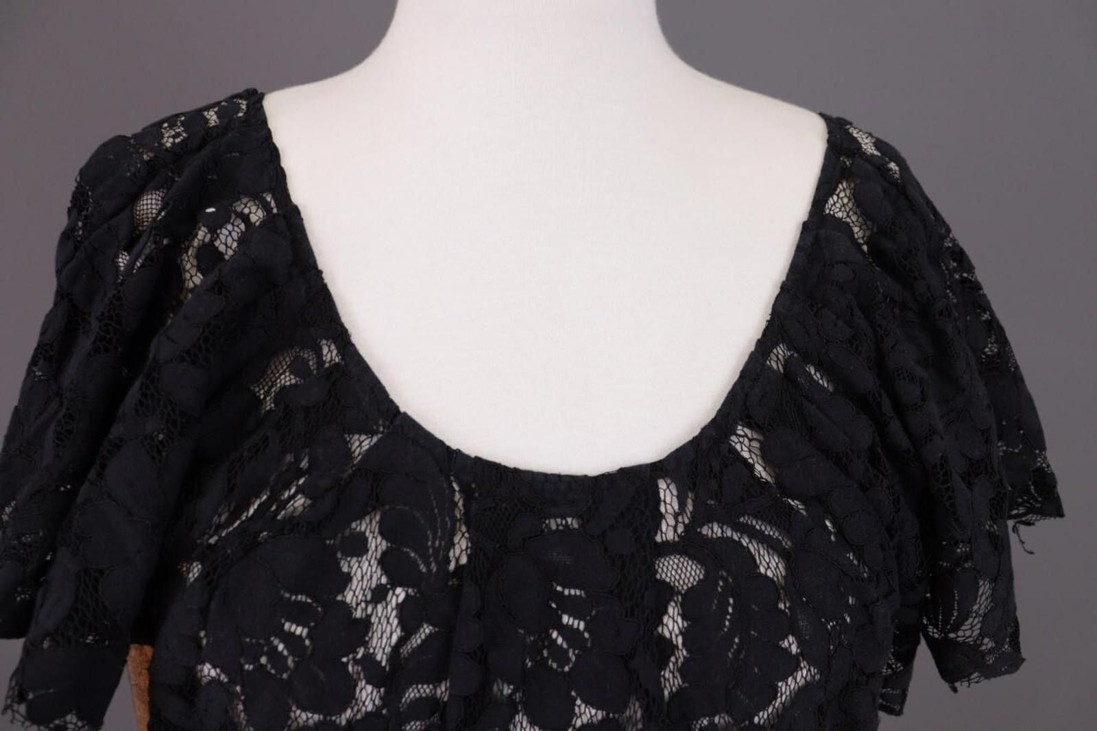 Designer Claudie Pierlot Black Shirt Sleeve Floral Knit Shirt Size 2 Size XS / US 0-2 / IT 36-38 - 5 Thumbnail