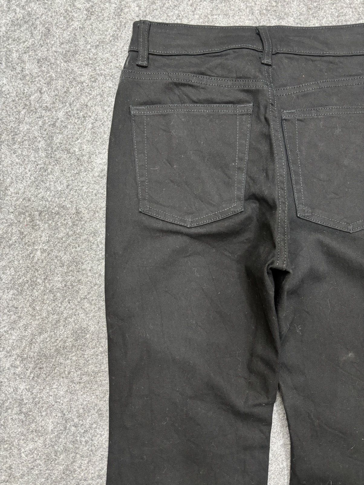 GU 💥Flare💥Japanese Brand GU Superblack Elastic Denim F693 Size US 26 / EU 42 - 11 Thumbnail