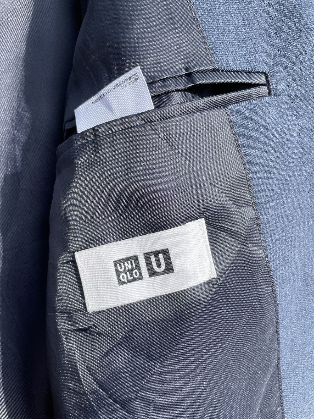 Japanese Brand 🔥Accept Binding 🔥 Uniqlo U Blazer With Striped Patch Pockets Size US XL / EU 56 / 4 - 8 Thumbnail