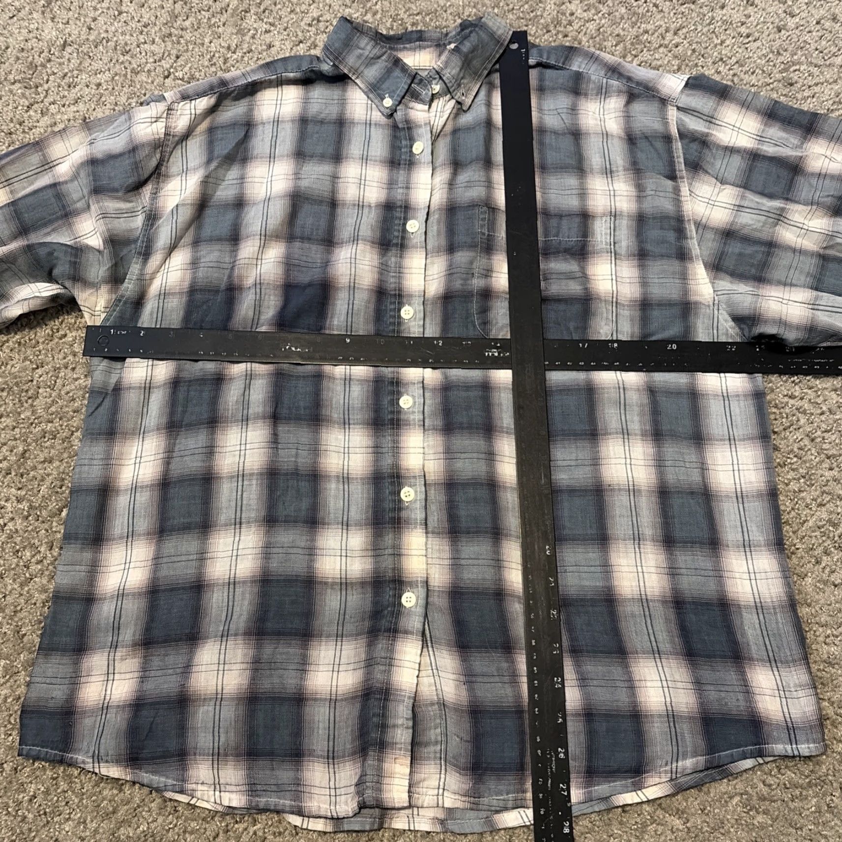 Vintage VINTAGE 90s Green White Plaid Flannel Shirt Button-Down Separate Issue Men L Regular Long Sleeve Mens Size US L / EU 52-54 / 3 - 4 Thumbnail