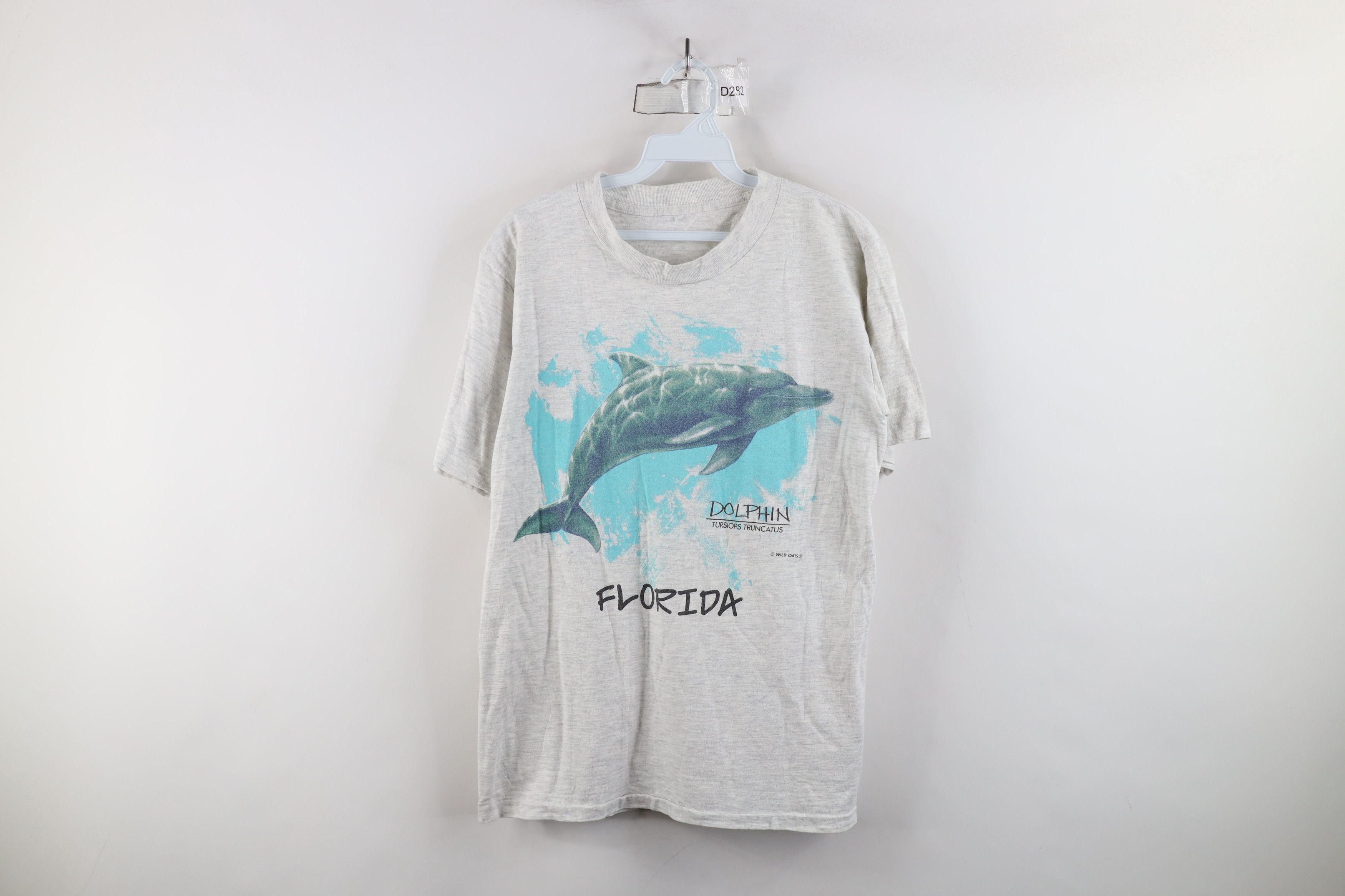Vintage Vintage 90s Streetwear Florida Dolphin Nature T-Shirt Gray Size US M / EU 48-50 / 2 - 1 Thumbnail
