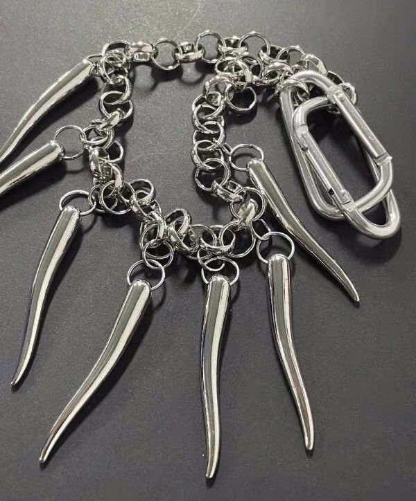 Japanese Brand × Vintage Punk rock retro spike rivet pendant carabiner necklace Size ONE SIZE - 5 Thumbnail