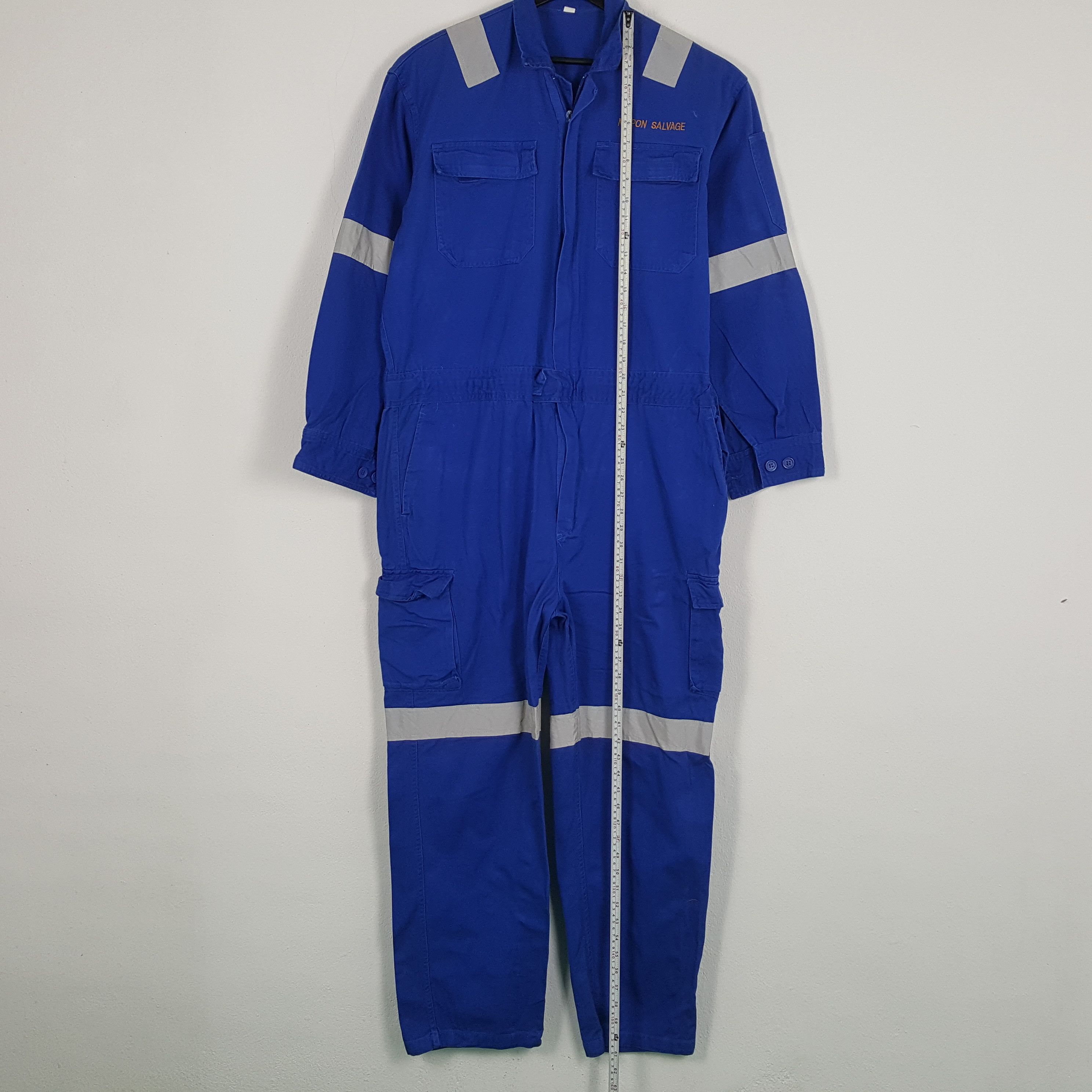 Vintage NIPPON SALVAGE Japanese Workwear Style Coverall Jacket Size US L / EU 52-54 / 3 - 7 Thumbnail