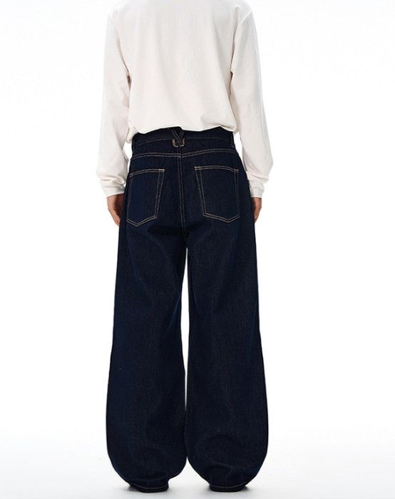 Japanese Brand American high street men's loose straight-leg baggy jeans Size US 32 / EU 48 - 5 Thumbnail