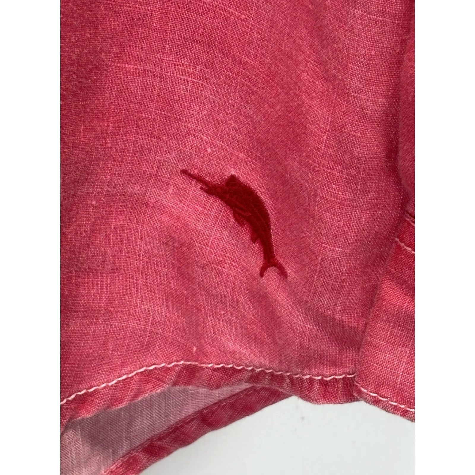 Tommy Bahama VINTAGE Tommy Bahama Shirt Mens XL Pink Linen Button-Up Beach 100% Linen Long Sleeve Casual Travel Roof? Size US XL / EU 56 / 4 - 4 Thumbnail