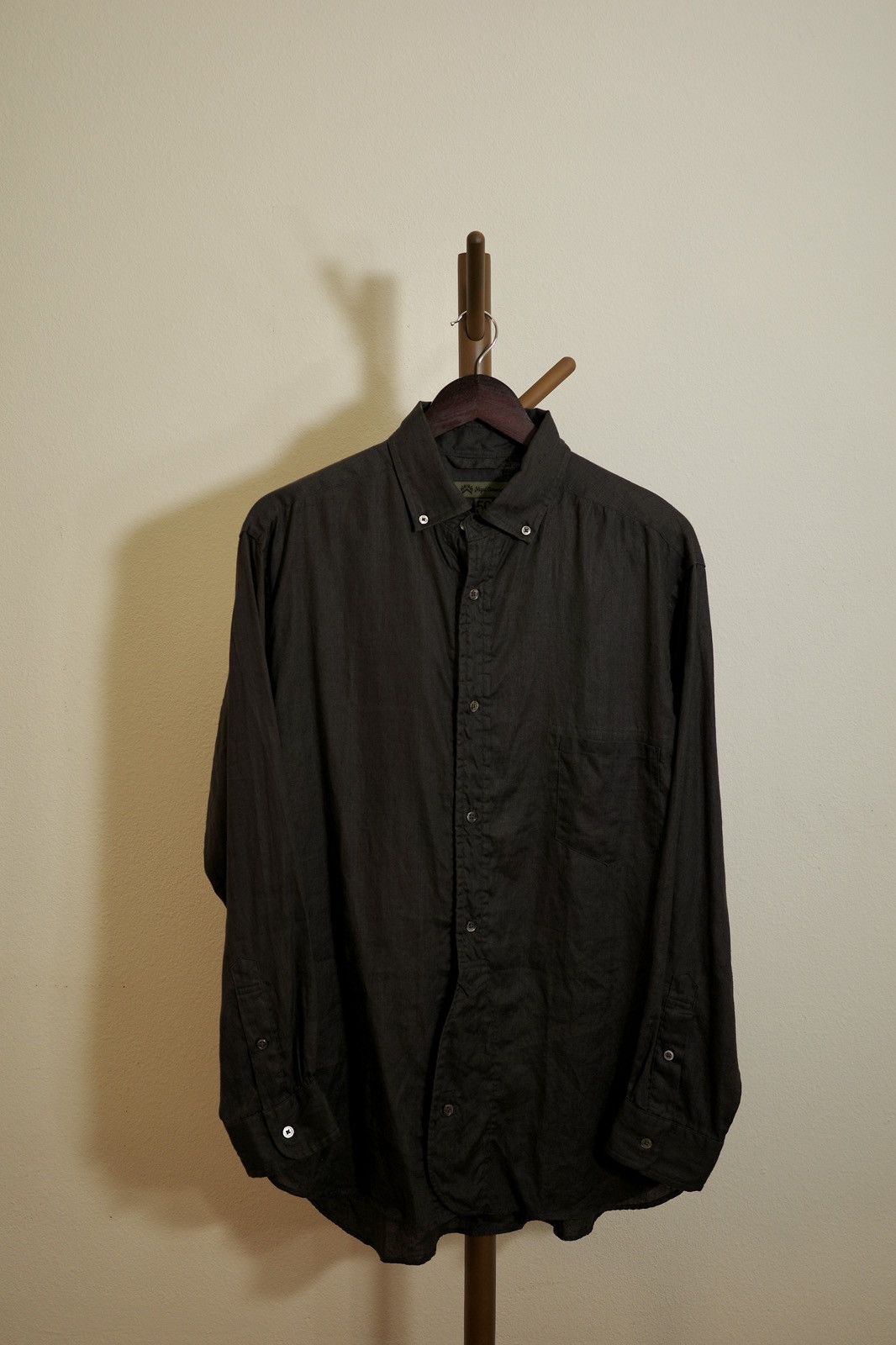 Nigel Cabourn Nigel Cabourn black&grey linen shirt Size US L / EU 52-54 / 3 - 2 Thumbnail