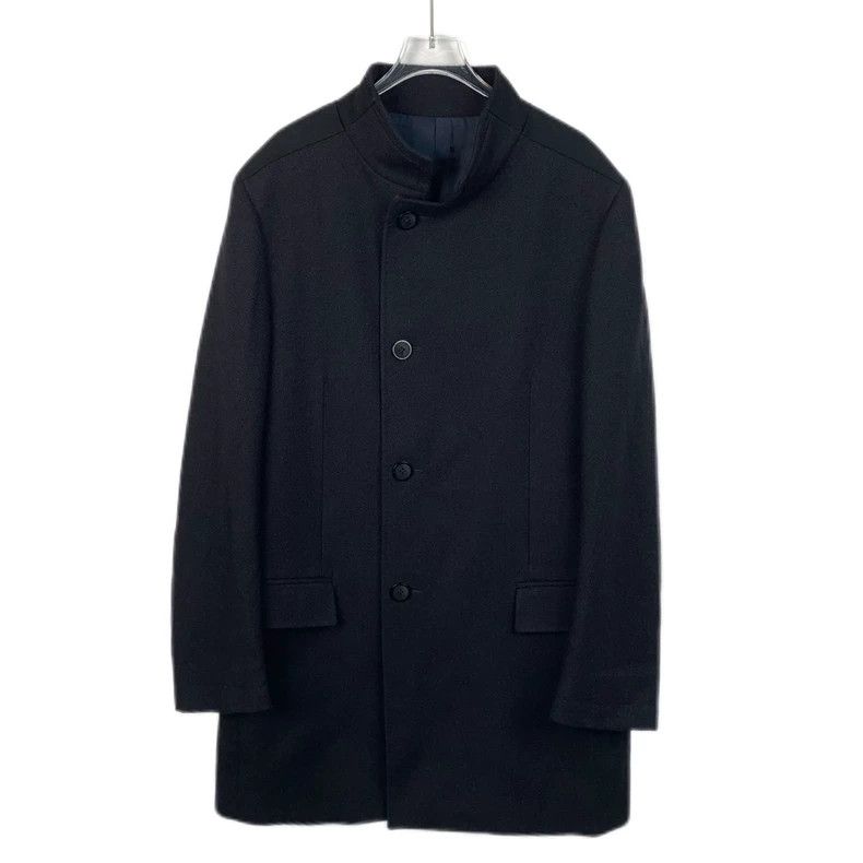 Givenchy Black Notched Collar Wool Single Breasted Coat