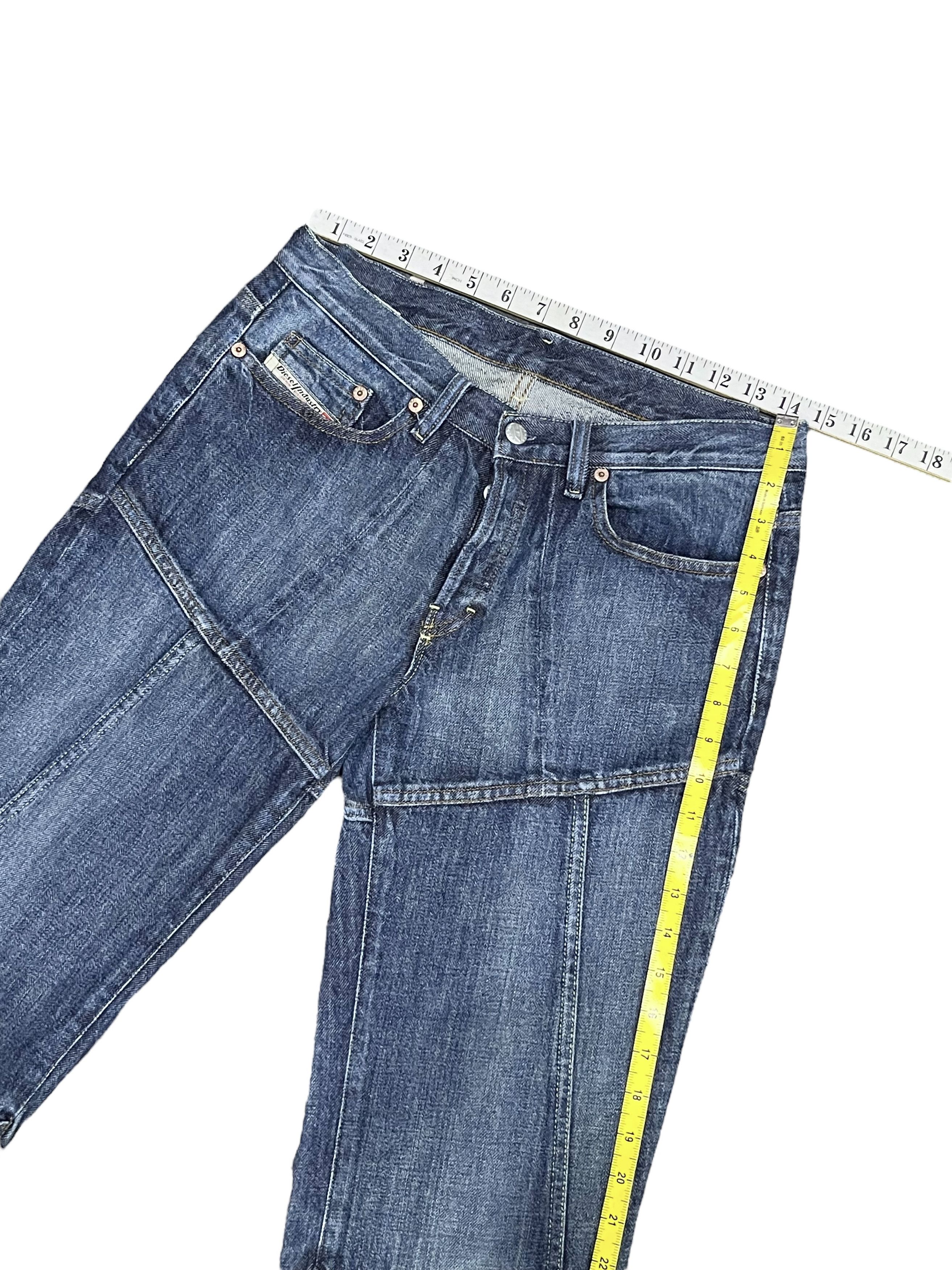Diesel × Kapital × Vintage FYE🔥Vintage DIESEL INDUSTRY ITALY Spliced Denim Flare Jeans Size 29" - 9 Thumbnail