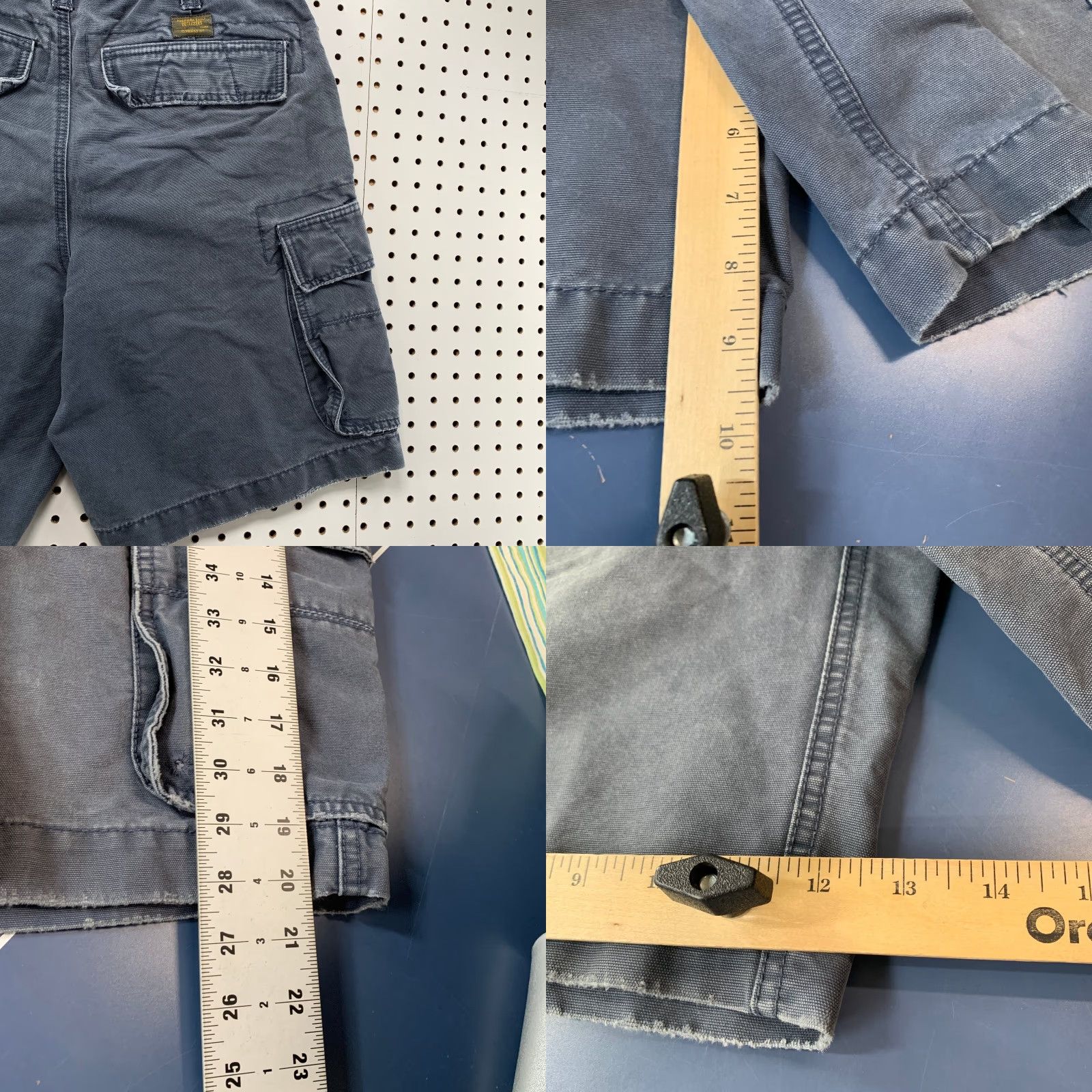American Eagle Outfitters VINTAGE American Eagle Cargo Shorts Men 30 Blue Outfitters 31x9.5 Cargo Pocket Pockets Casual Summer 90s Mens Size US 30 / EU 46 - 8 Thumbnail