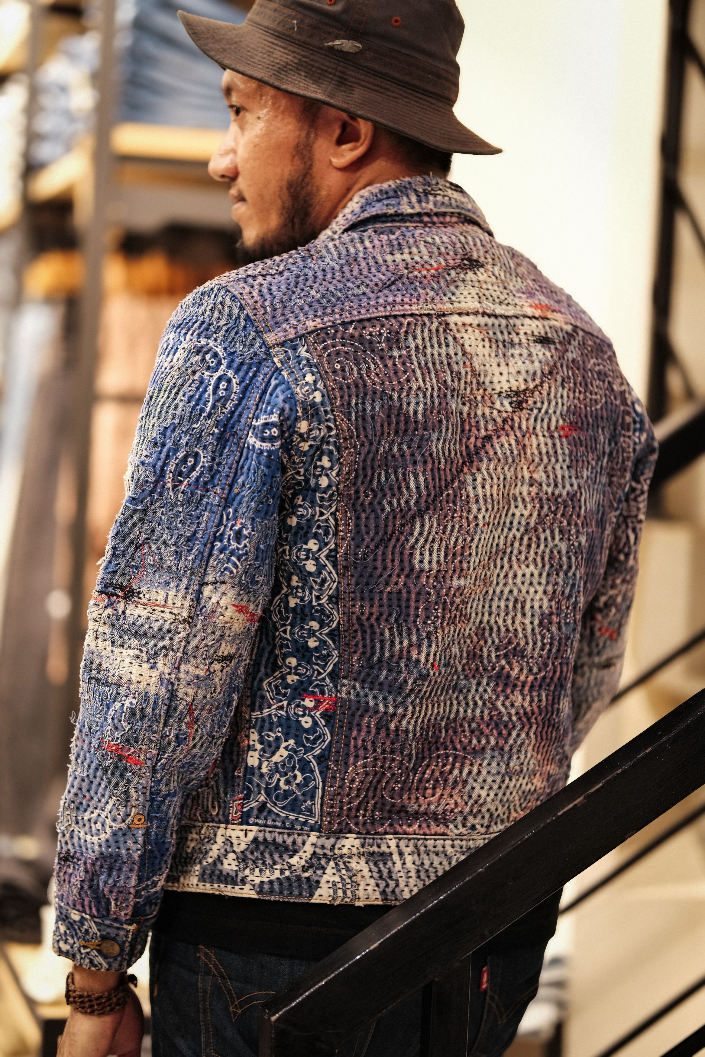 Edwin Edwin Jeans Type 2 Selvedge Custom Sashiko Sorosjacket Size US S / EU 44-46 / 1 - 4 Thumbnail