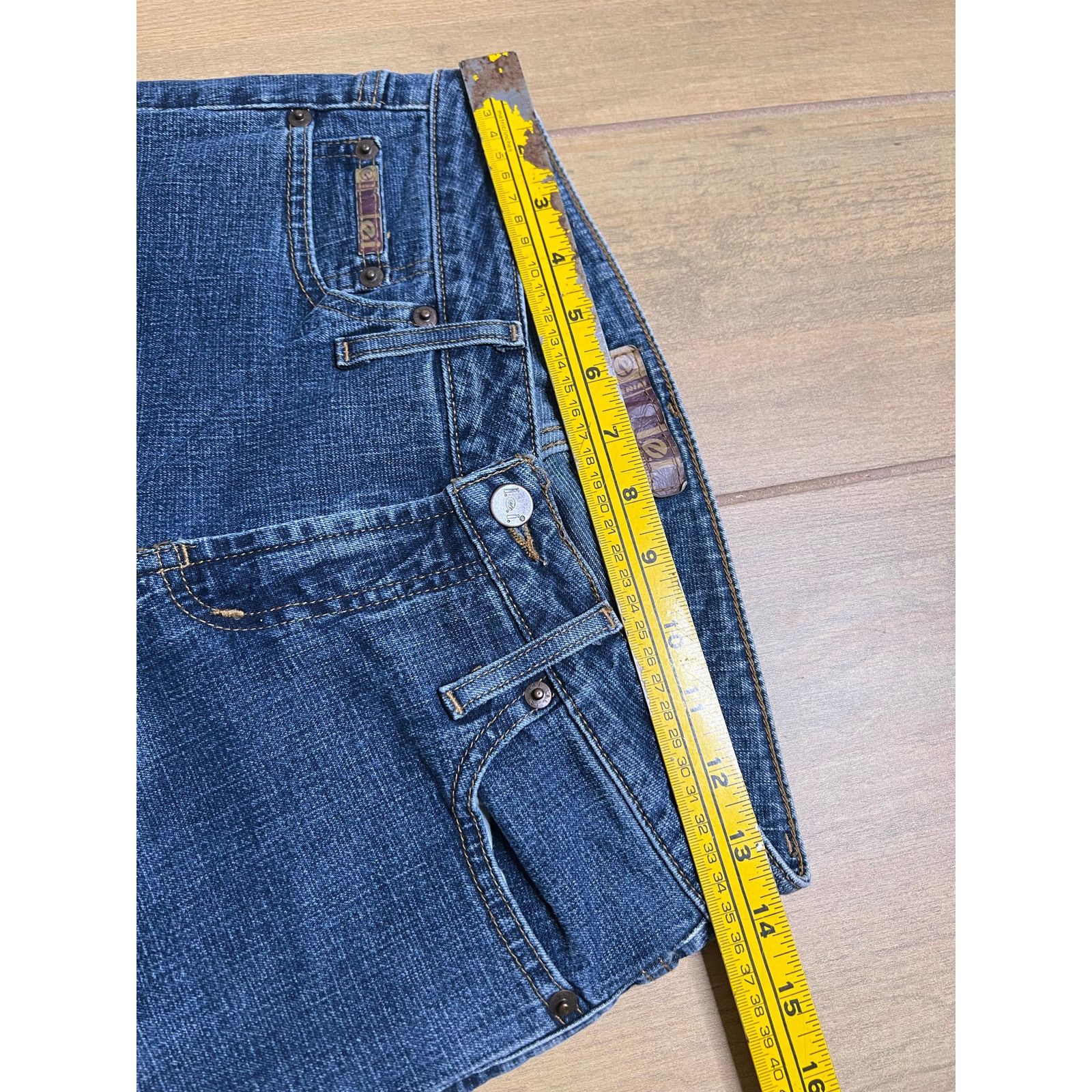 Vintage Vintage L.E.I Y2K Low Rise Flare Jean Women Sz 5 boho retro Size 27" / US 4 / IT 40 - 6 Thumbnail