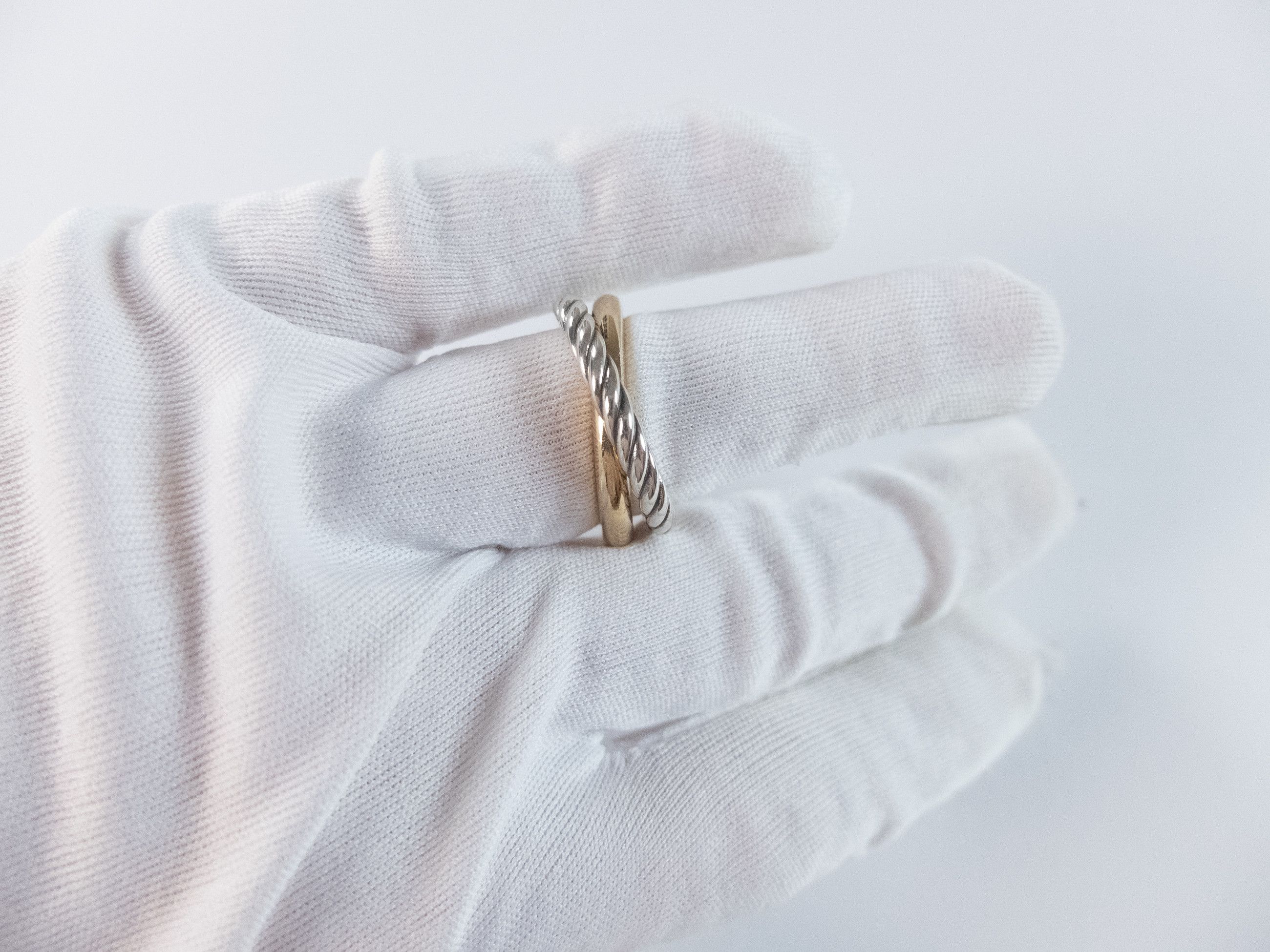 Bottega Veneta BOTTEGA VENETA Twist silver and gold tone ring 6 / 13 q Size ONE SIZE - 3 Thumbnail