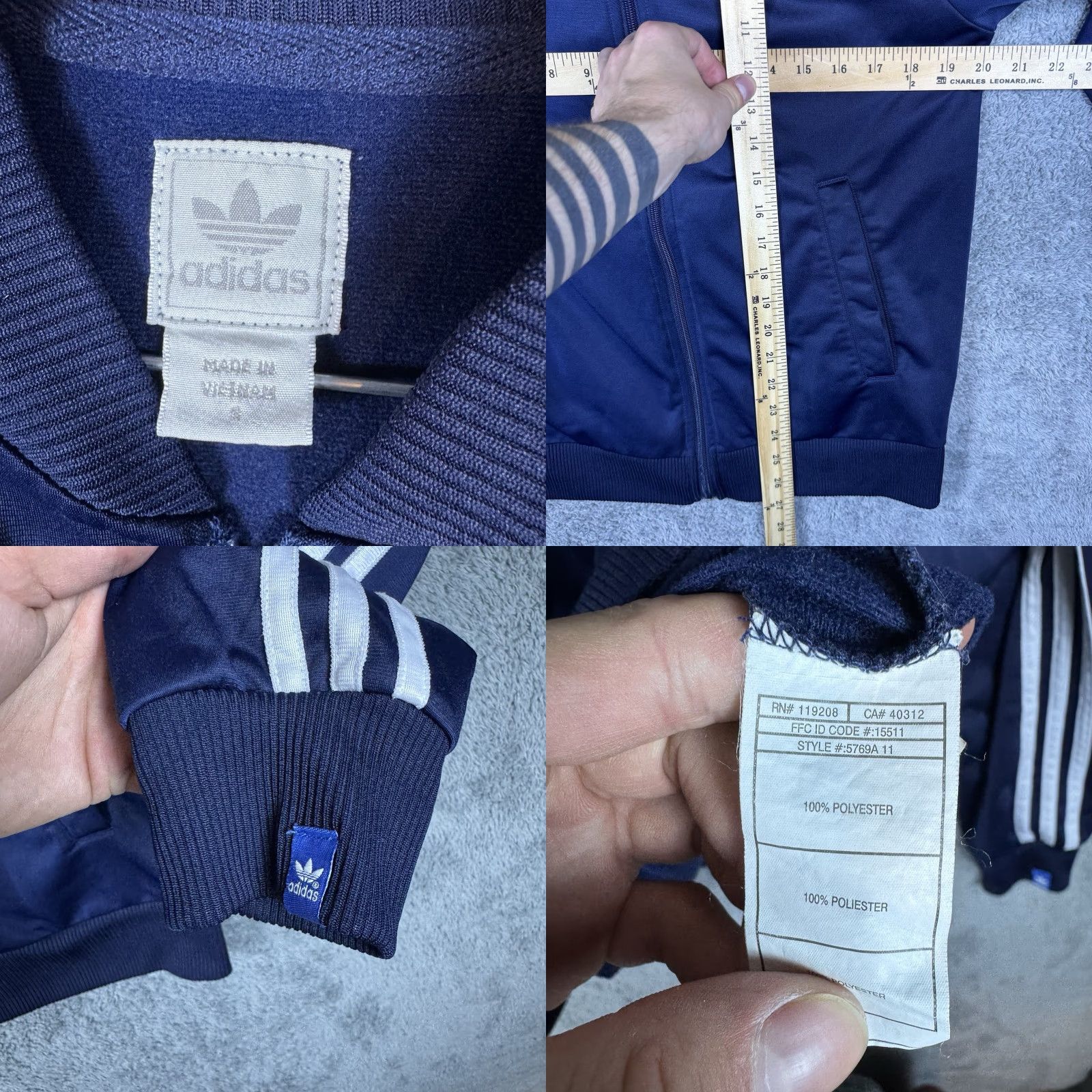 Adidas VINTAGE Adidas Originals Track Jacket Mens S Notre Dame Firebird Trefoil Legacy Size US S / EU 44-46 / 1 - 8 Thumbnail