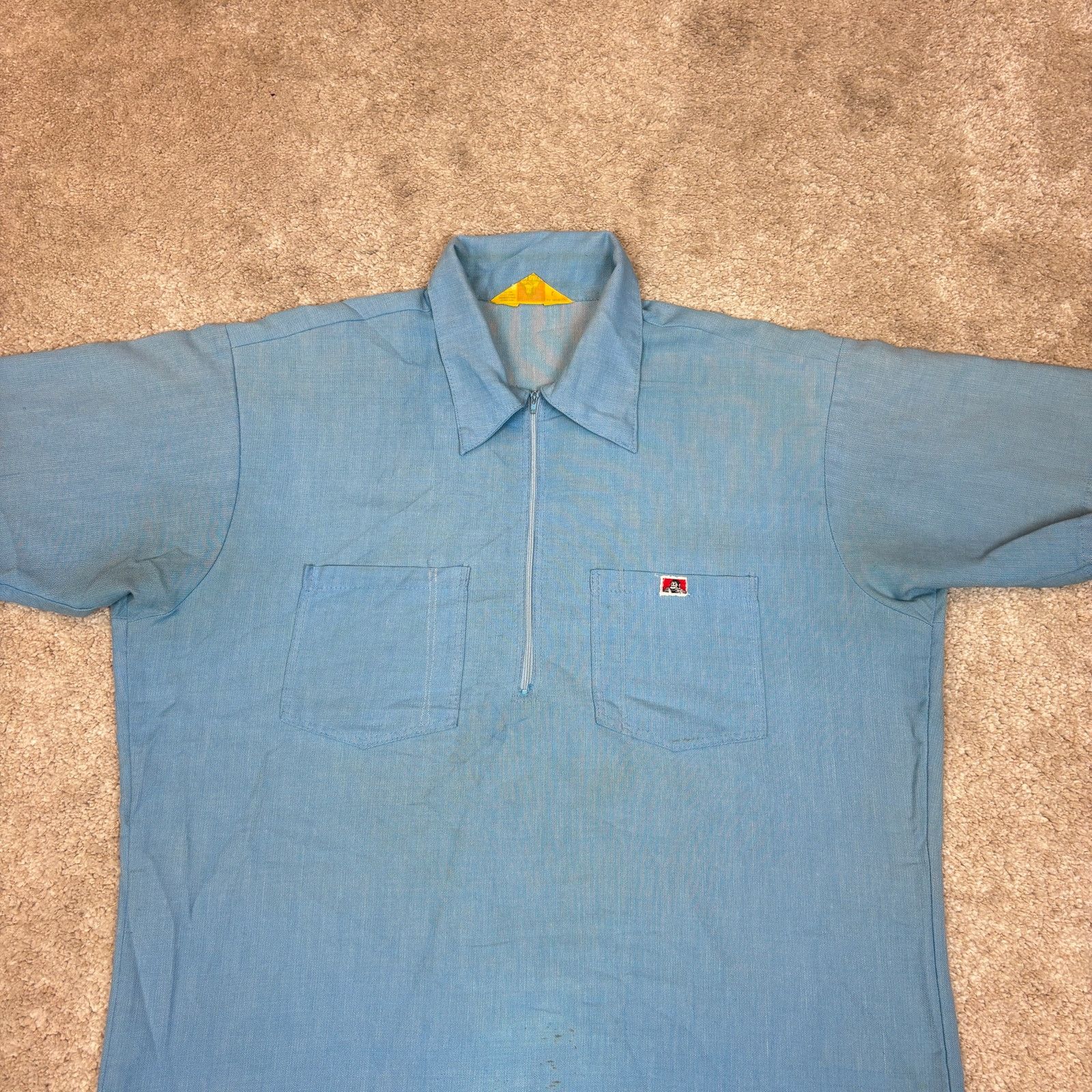 Ben Davis × Vintage Vintage 70s Ben Davis Half Zip Work Shirt Men's Large Rare Size US L / EU 52-54 / 3 - 2 Thumbnail