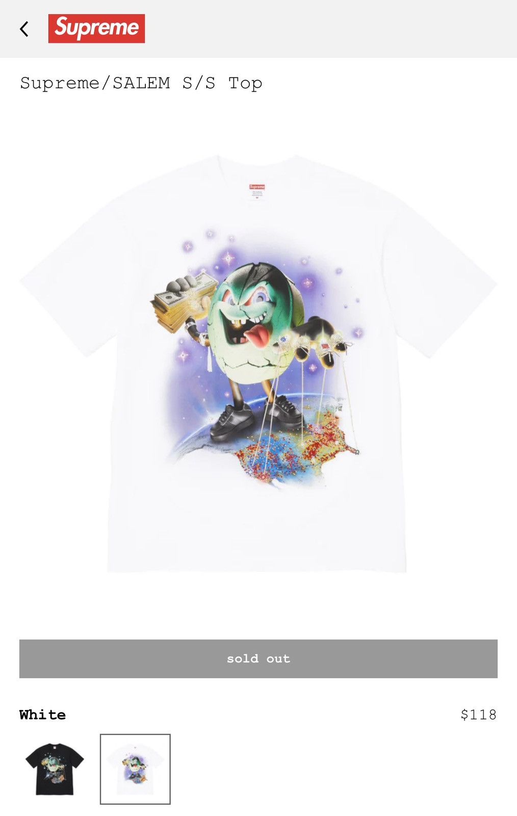 Supreme Supreme\SALEM s/s top size M Size US M / EU 48-50 / 2 - 2 Thumbnail