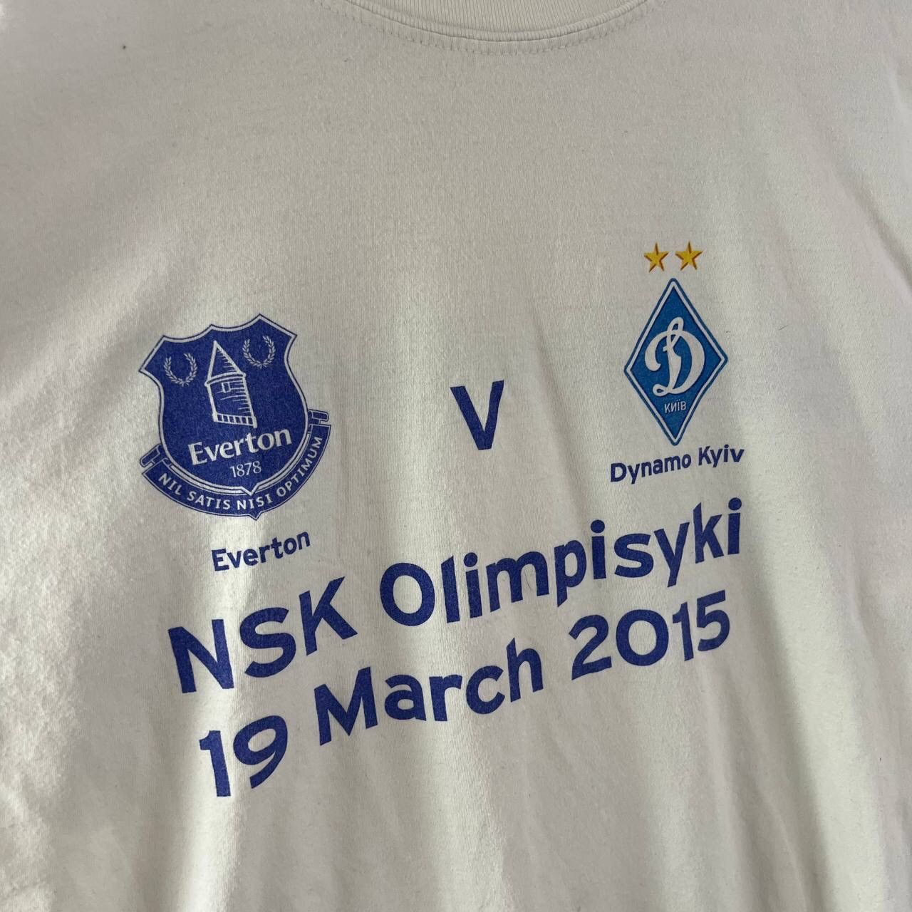Vintage Dynamo Kiev vs Everton 2015 Football Tee Ukraine vs England Size US L / EU 52-54 / 3 - 3 Thumbnail