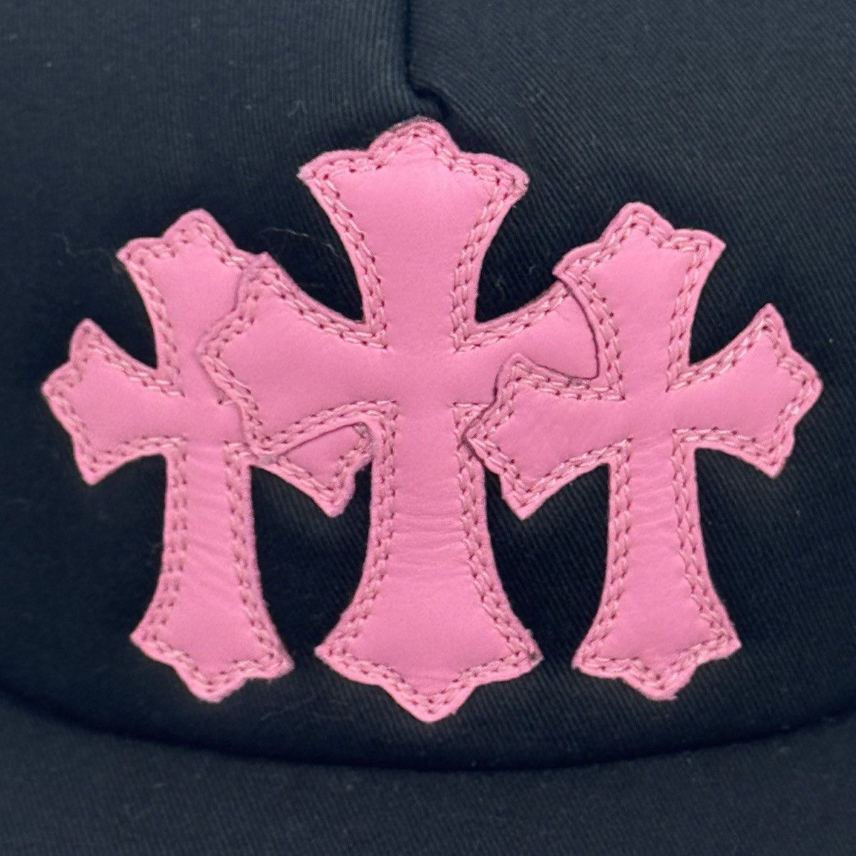 Chrome Hearts TRIPLE PINK CROSS PATCH TRUCKER CAP (RARE) Size ONE SIZE - 2 Thumbnail