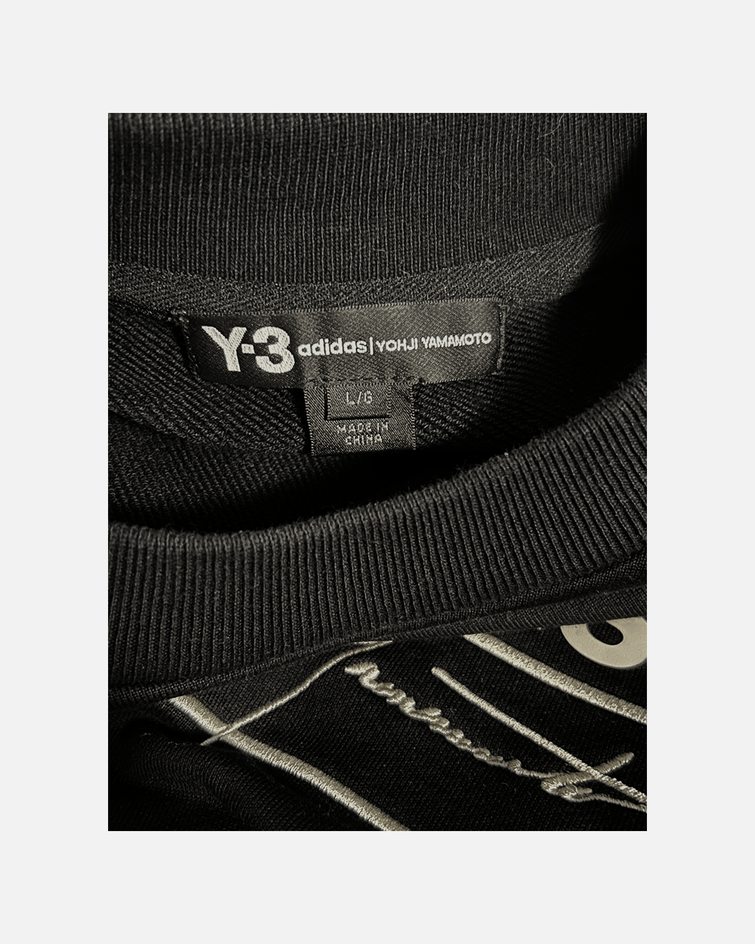 Y-3 Y-3 Black Stacked Logo Sweatshirt Size US L / EU 52-54 / 3 - 3 Thumbnail