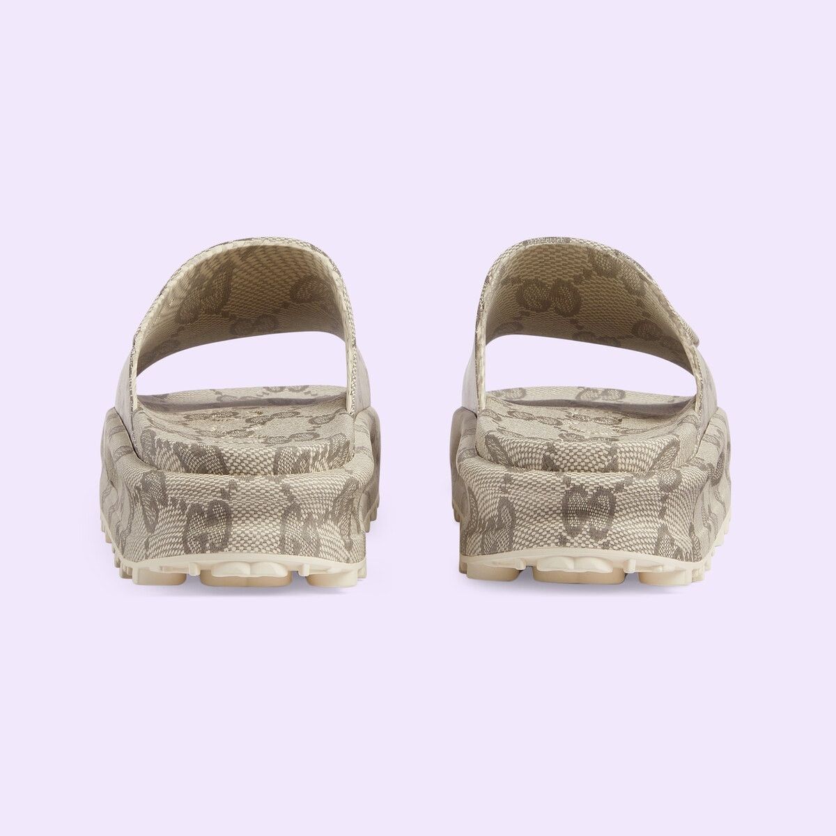 Gucci o1s1wg110125 Slide Sandal with Interlocking G in Beige Size US 6.5 / EU 39-40 - 3 Thumbnail
