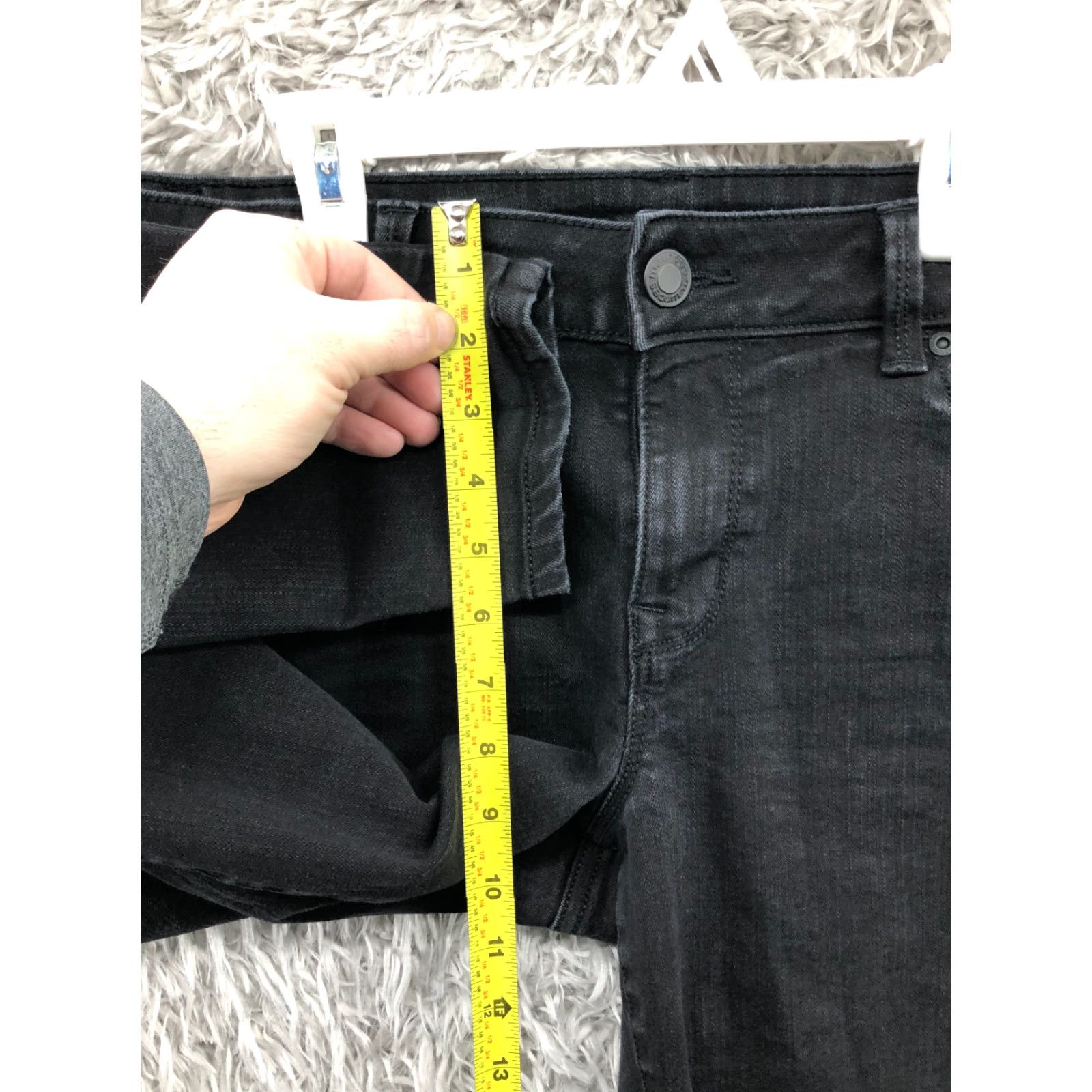 Vintage Maurices Jeans Skinny Women's Regular Dark Black Denim 32in Waist L Mid Rise 28in Inseam Size 36" / US 14 / IT 50 - 4 Thumbnail