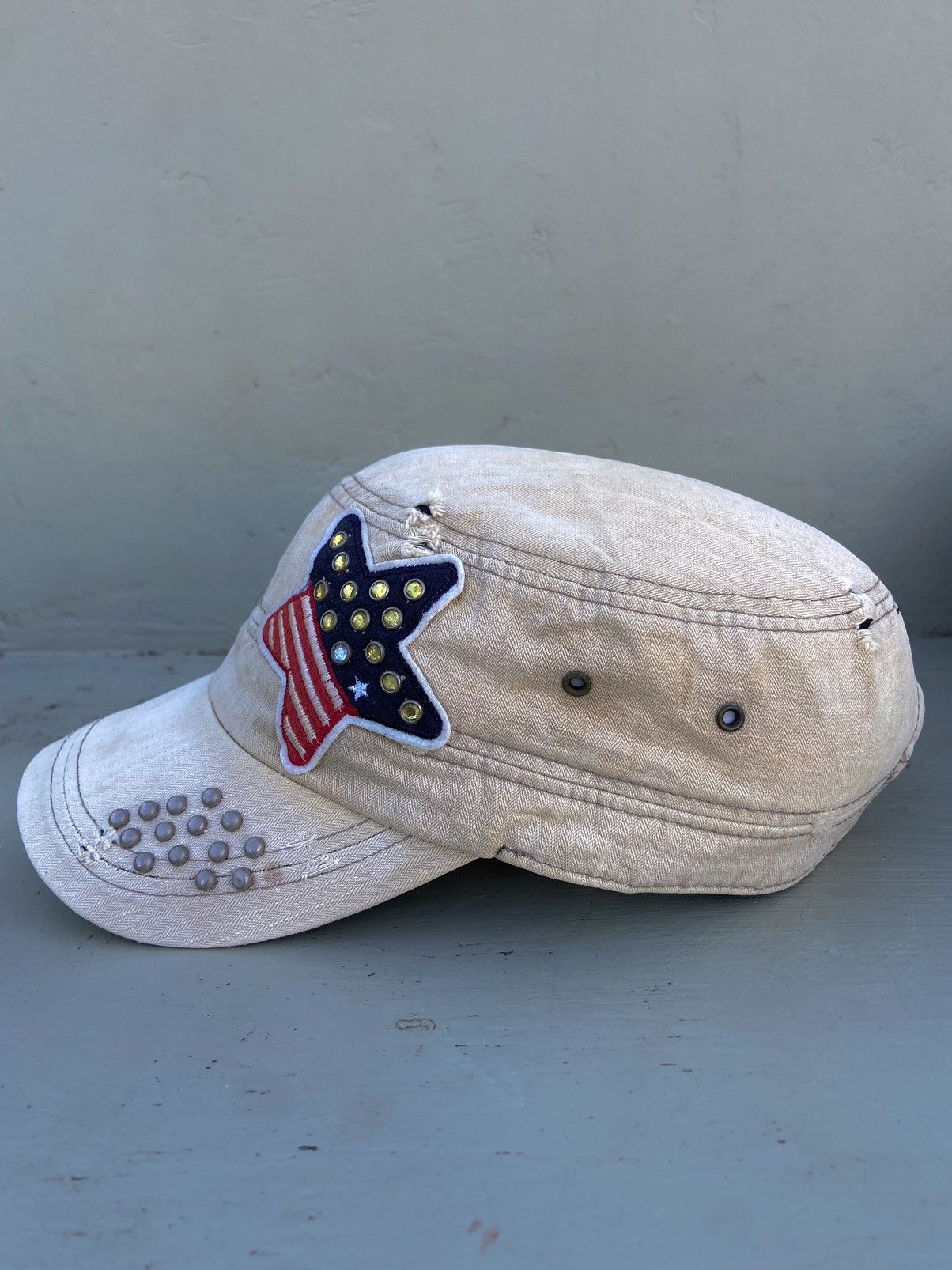 Hysteric Glamour 2000s star embroidery zircon studded patrol hat Size ONE SIZE - 2 Thumbnail