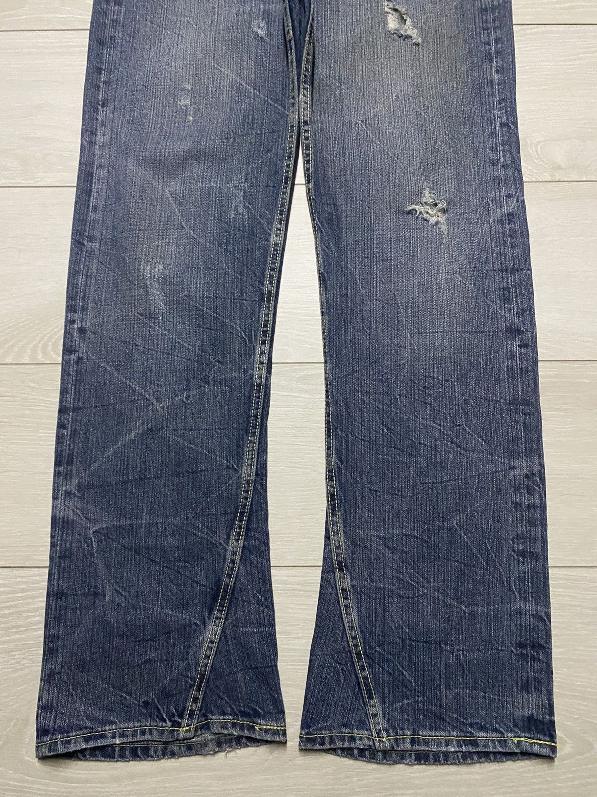 Japanese Brand Japanese Brand Theoria Jeans Twist Leg Straight Jeans Size US 35 - 5 Thumbnail