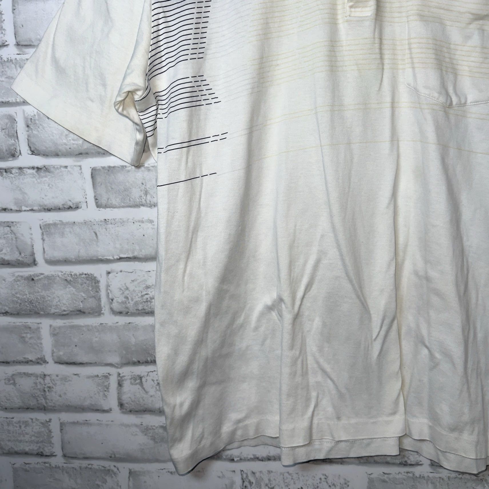 Vintage VINTAGE Polo Golf Arnold Palmer Striped Cotton Polo Shirt Mens Size L White Size US L / EU 52-54 / 3 - 3 Thumbnail