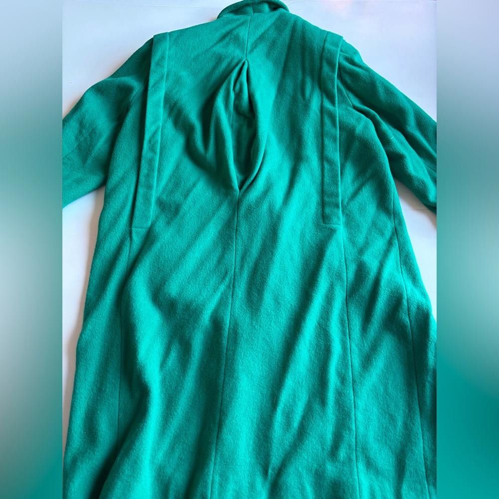 Designer Vintage Hockanum A Stevens Fabric green Wool Coat Size XXL / US 16-18 / IT 52-54 - 2 Thumbnail