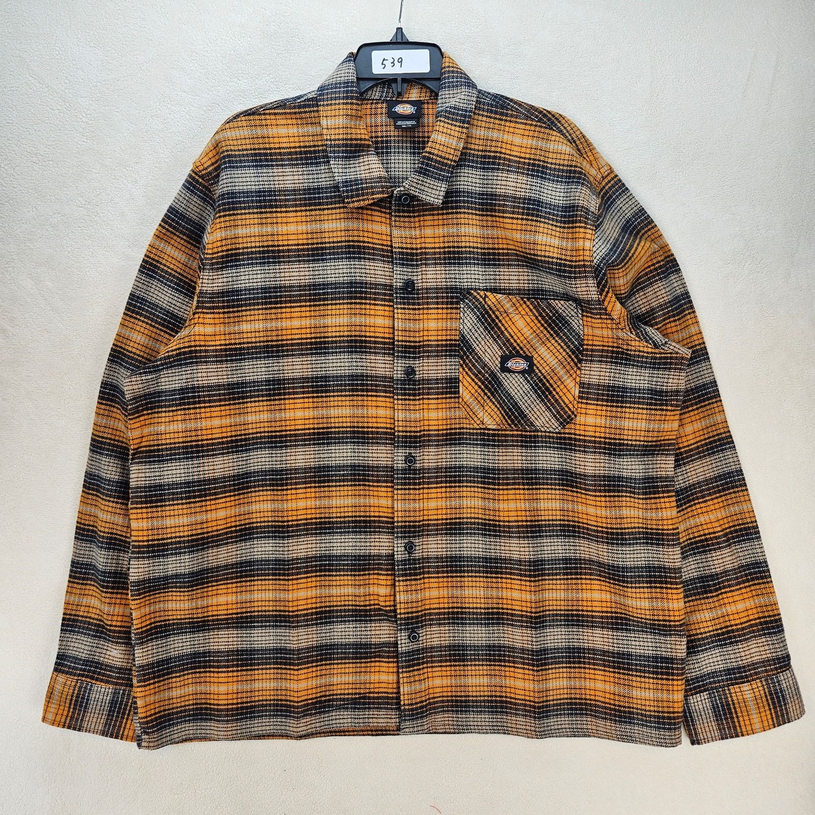 Dickies DICKIES MEN'S XXL WOVEN PLAID FLANNEL SHIRT ORANGE A8653J55 Size US XXL / EU 58 / 5 - 1 Thumbnail