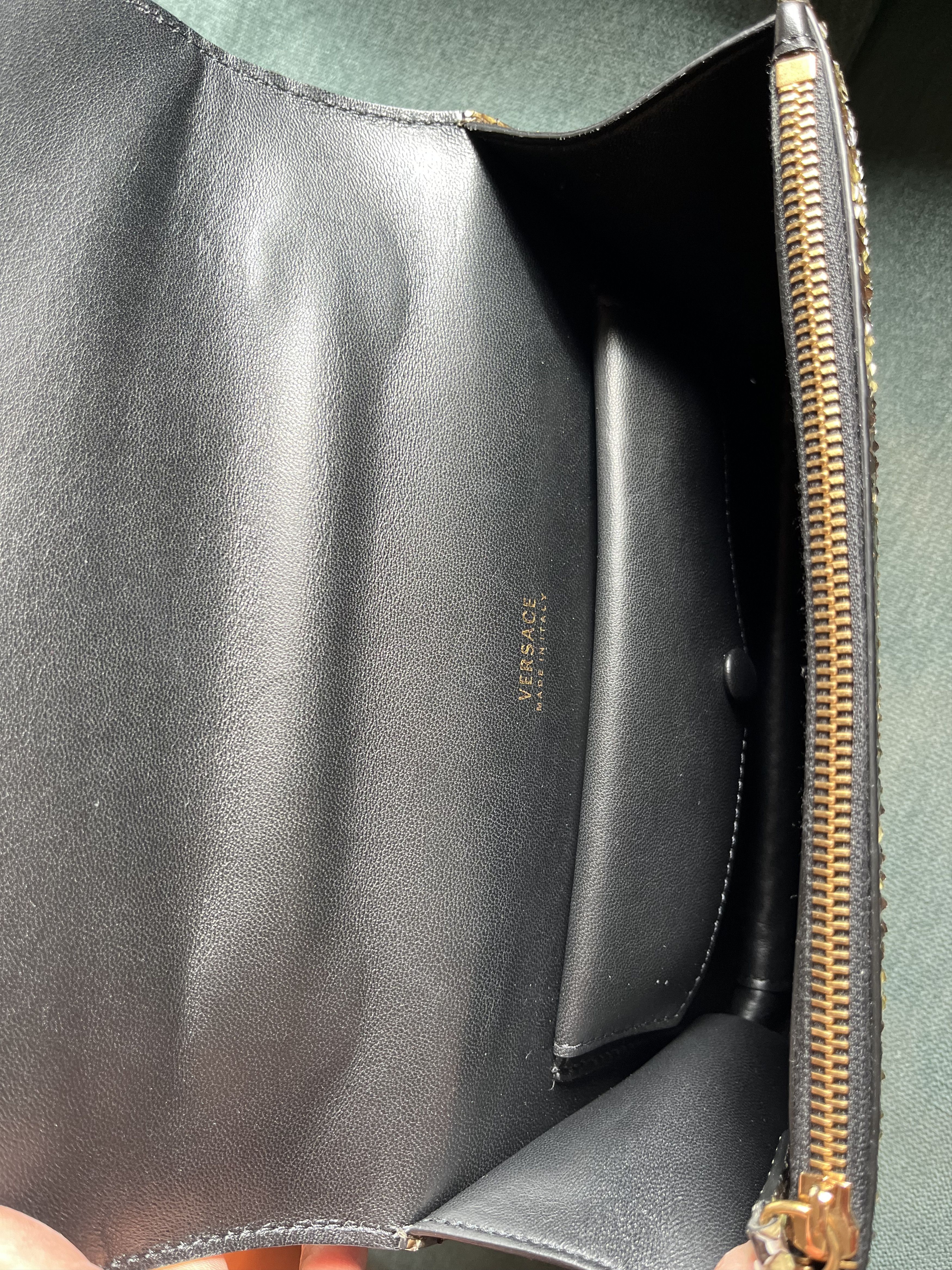 Versace Versace Virtus shoulder bag in military green python Size ONE SIZE - 6 Thumbnail