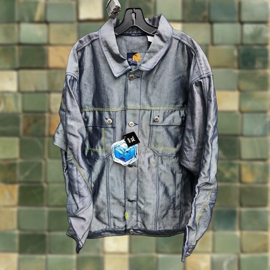 Southpole VINTAGE Southpole Heavy Denim Jacket XL Reflective Hip Hop 90s Denim Men Size US XL / EU 56 / 4 - 1 Thumbnail