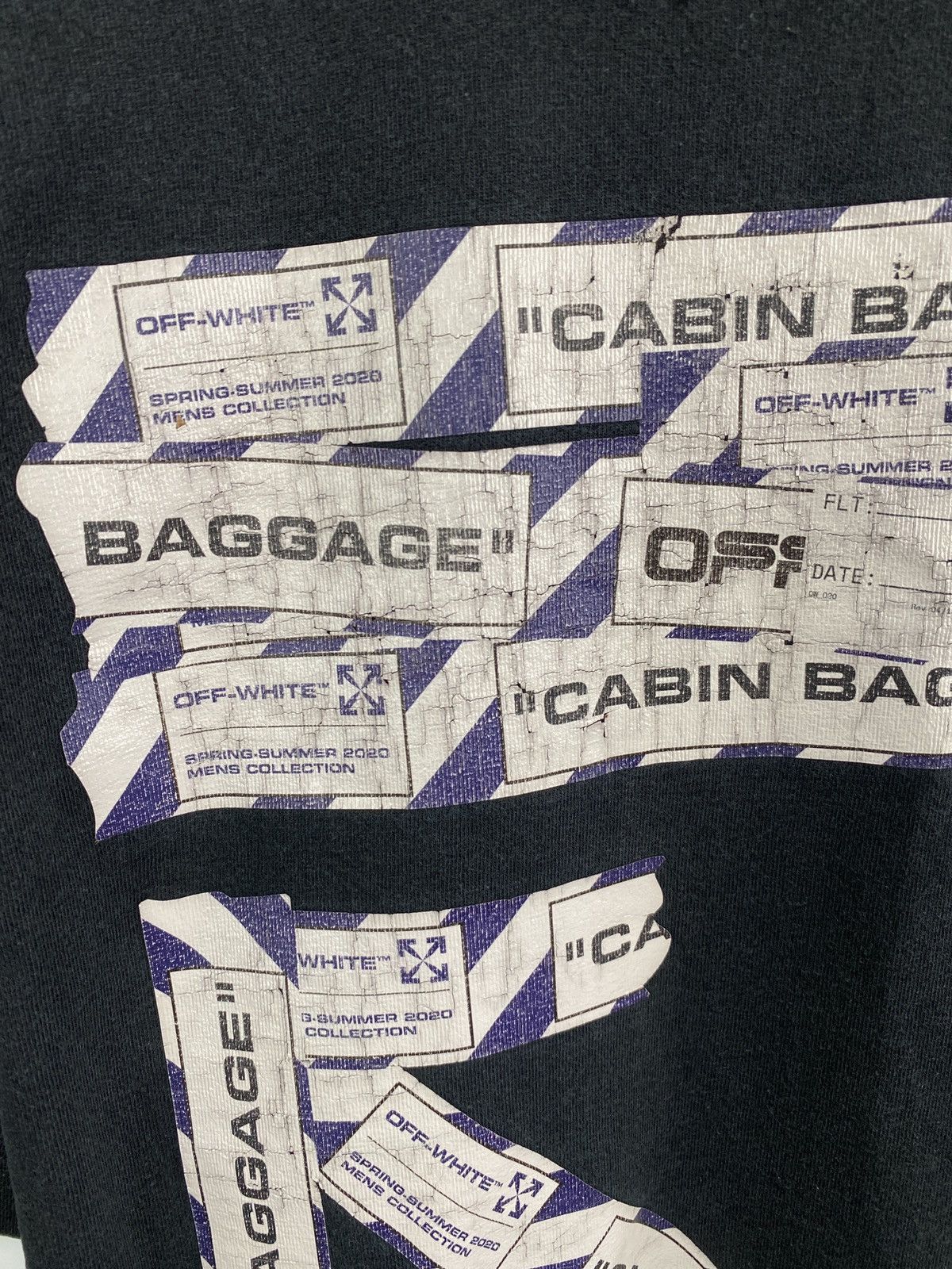 Off-White × Virgil Abloh Off White Airport Tape T-Shirt Y2K Rare Retro Hype Size US L / EU 52-54 / 3 - 12 Thumbnail