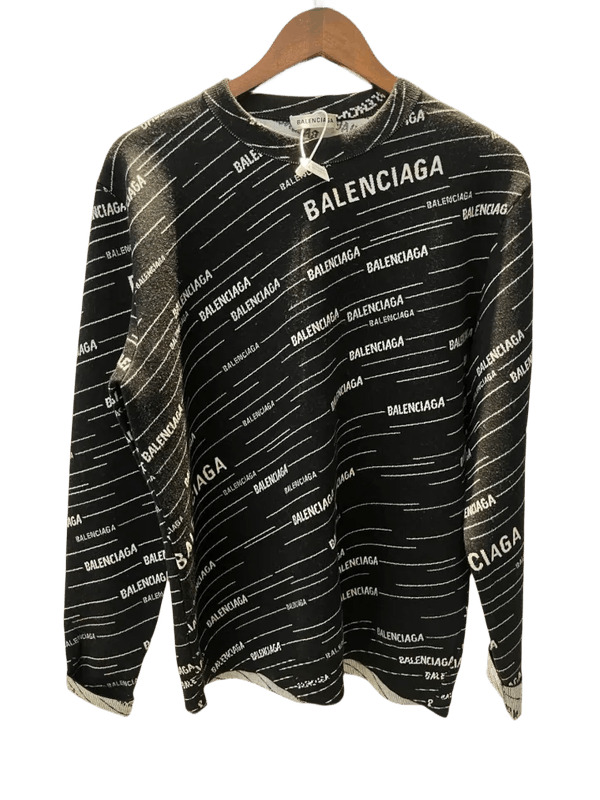 Balenciaga Balenciaga Classic Casual Oversized Sweater in Black Size US S / EU 44-46 / 1 - 1 Thumbnail