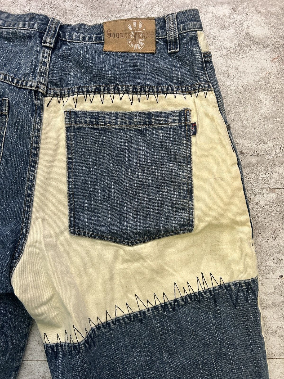 Other × Vintage Rare vintage denim shorts with unique patchwork design Size US 38 / EU 54 - 7 Thumbnail