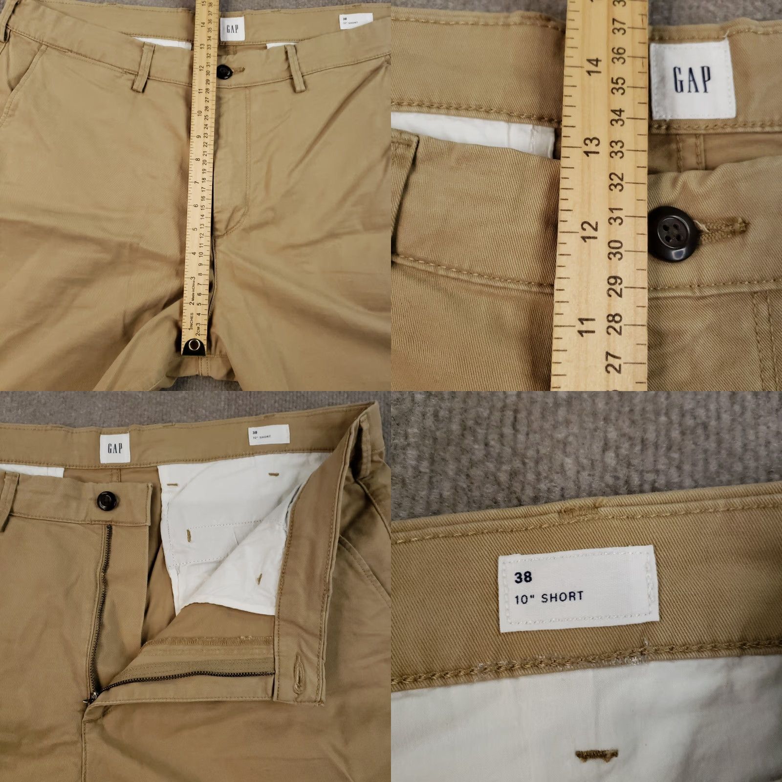 Gap Gap Men's Brown Chino Shorts 38 Casual Pockets Flat Front Stretch 9 Ininseam Preppy Style Vintage No N/A Size US 38 / EU 54 - 8 Thumbnail