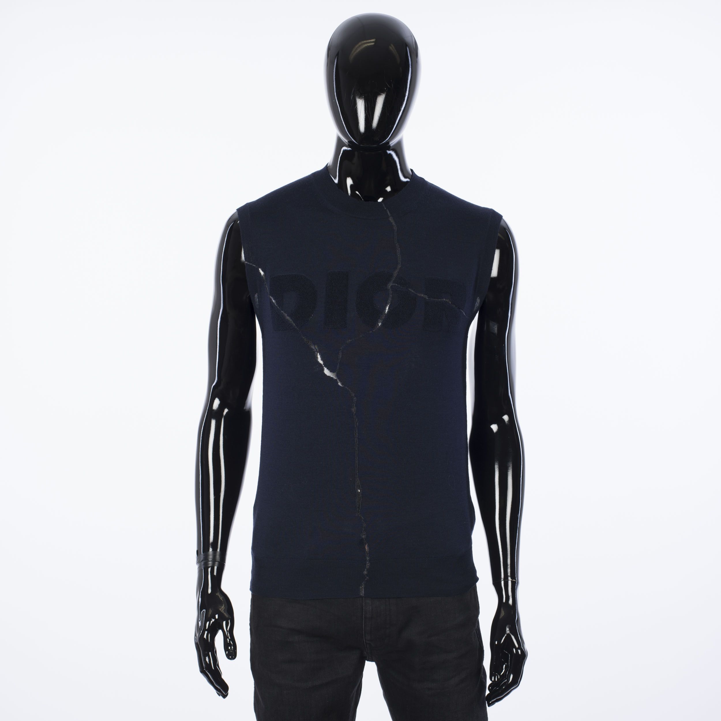 Dior Navy Blue Wool & Silk Sweater With DIOR AND DANIEL ARSHAM Size US L / EU 52-54 / 3 - 1 Thumbnail