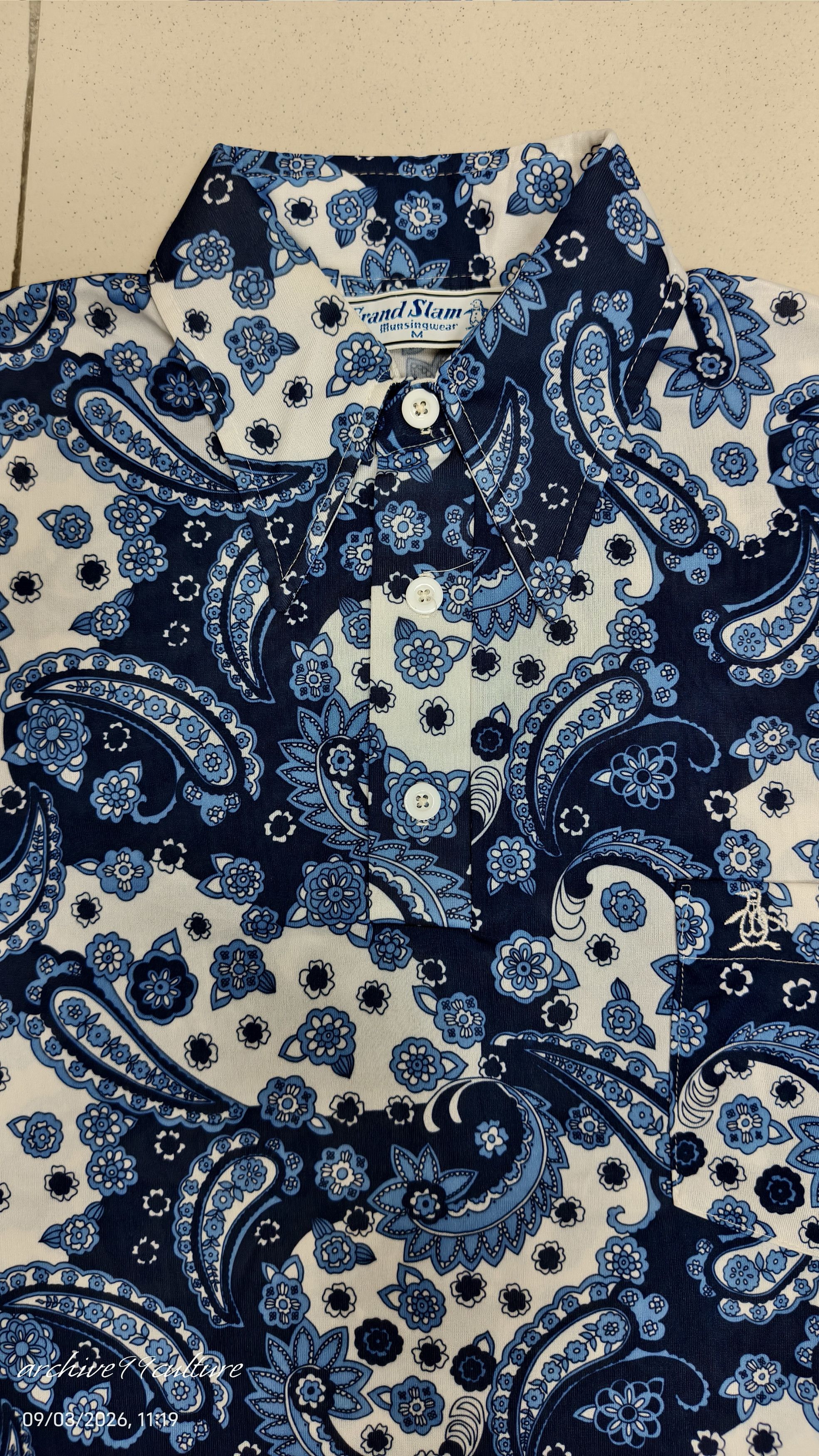 Grand Slam Vintage 70s Grand Slam Munsingwear Paisley Shirt USA Size US M / EU 48-50 / 2 - 9 Thumbnail