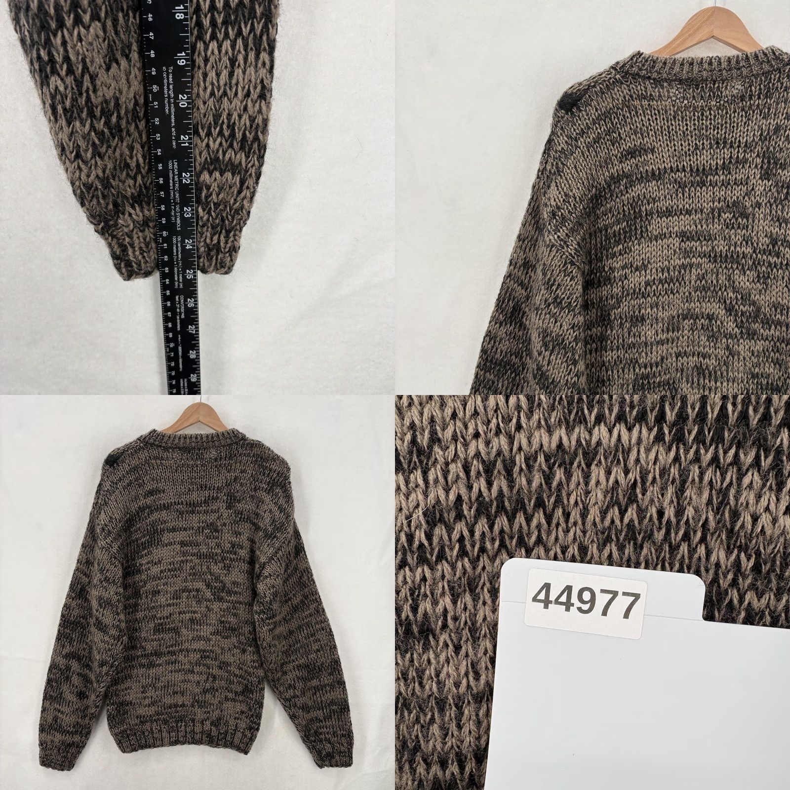 Vintage VINTAGE Le Tigre Sweater Mens Medium Brown Black Leather Trim Chunky Knit 80s Size US M / EU 48-50 / 2 - 8 Thumbnail