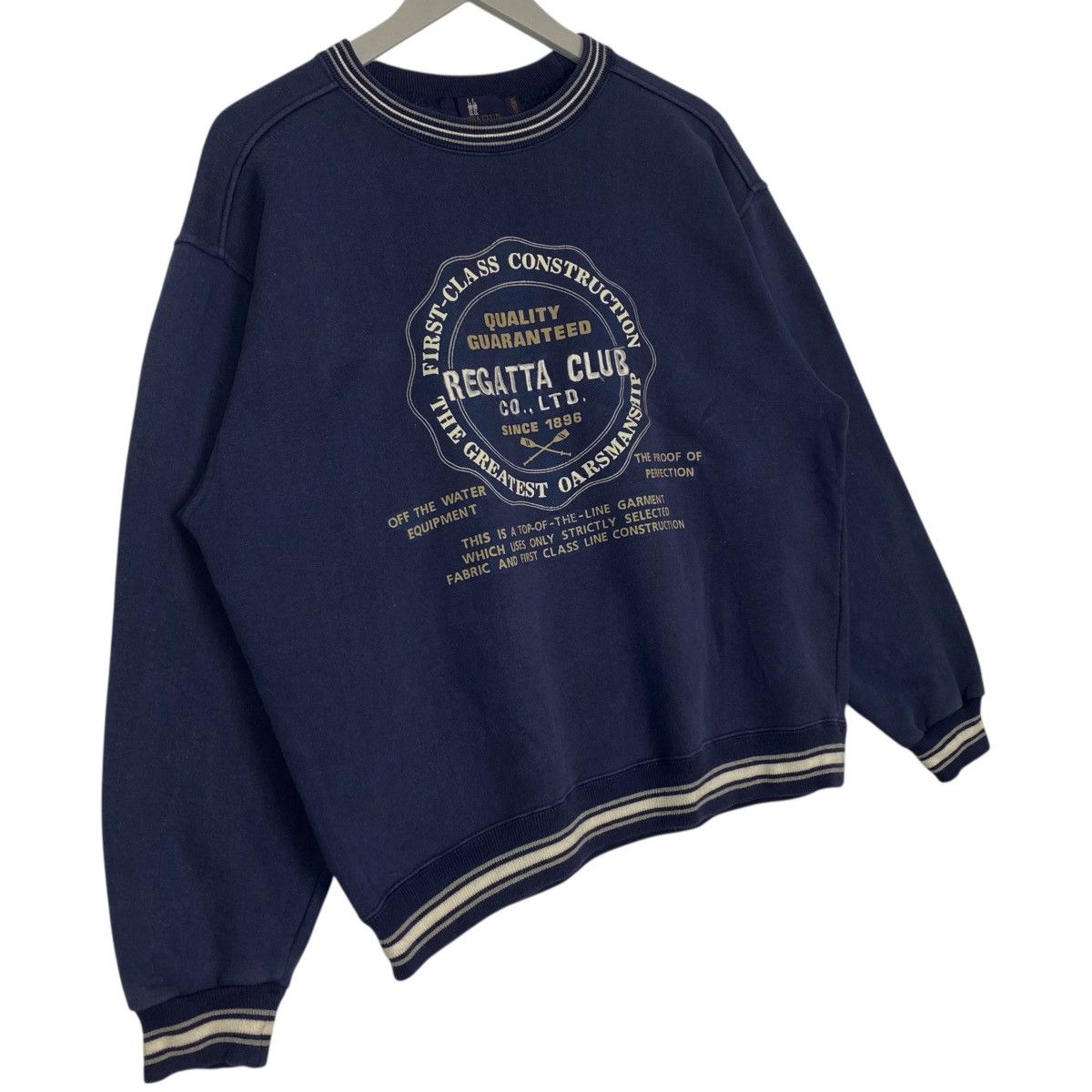 Vintage Vintage Regatta Club Crewneck Sweatshirt NavyBlue Size M Size US M / EU 48-50 / 2 - 3 Thumbnail