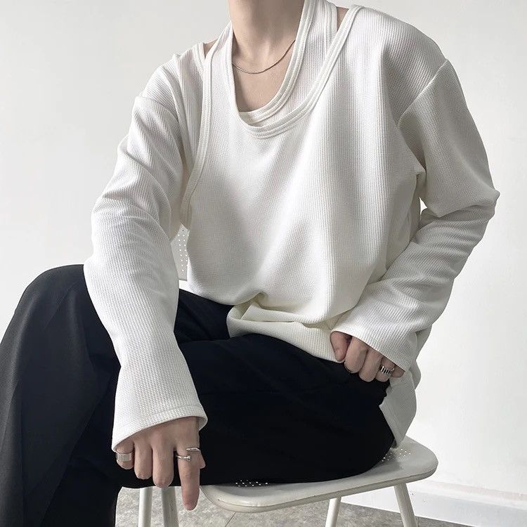 Vintage Korean fashion style long sleeve halter T-shirt Size US M / EU 48-50 / 2 - 7 Thumbnail