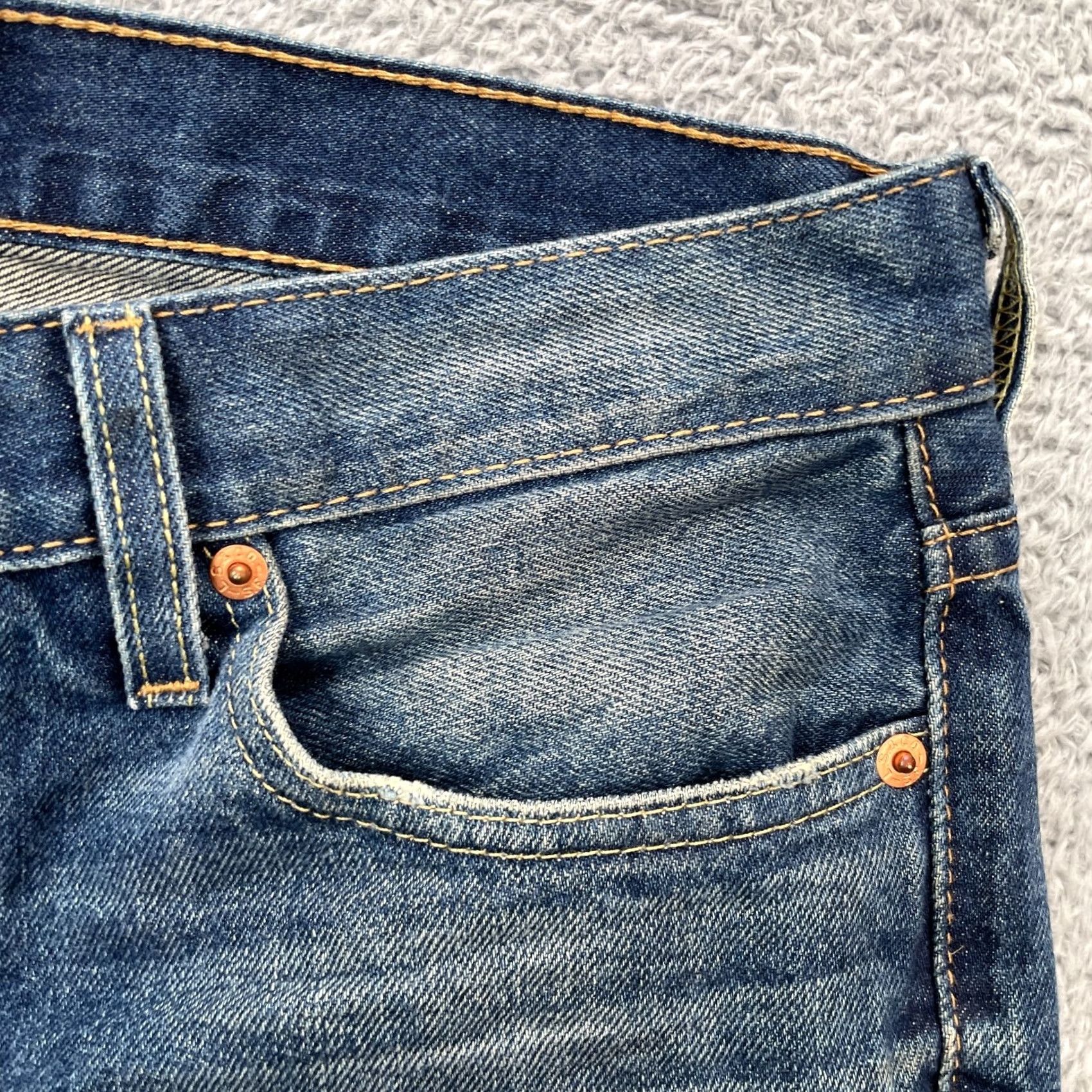 Levi's Levi's 511 Jeans Mens 30x32 Blue Slim Straight Denim Distressed 5-Pocket Cotton Button Zipper Logo Size US 30 / EU 46 - 7 Thumbnail