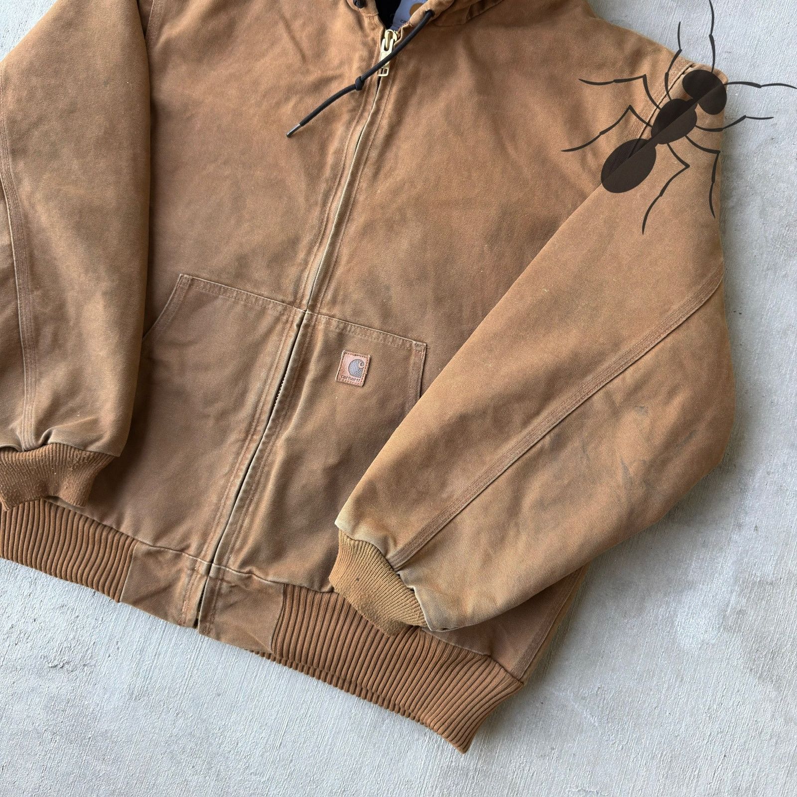 Carhartt × Vintage Carhartt J130 BRN brown hooded work wear jacket Size US L / EU 52-54 / 3 - 3 Thumbnail